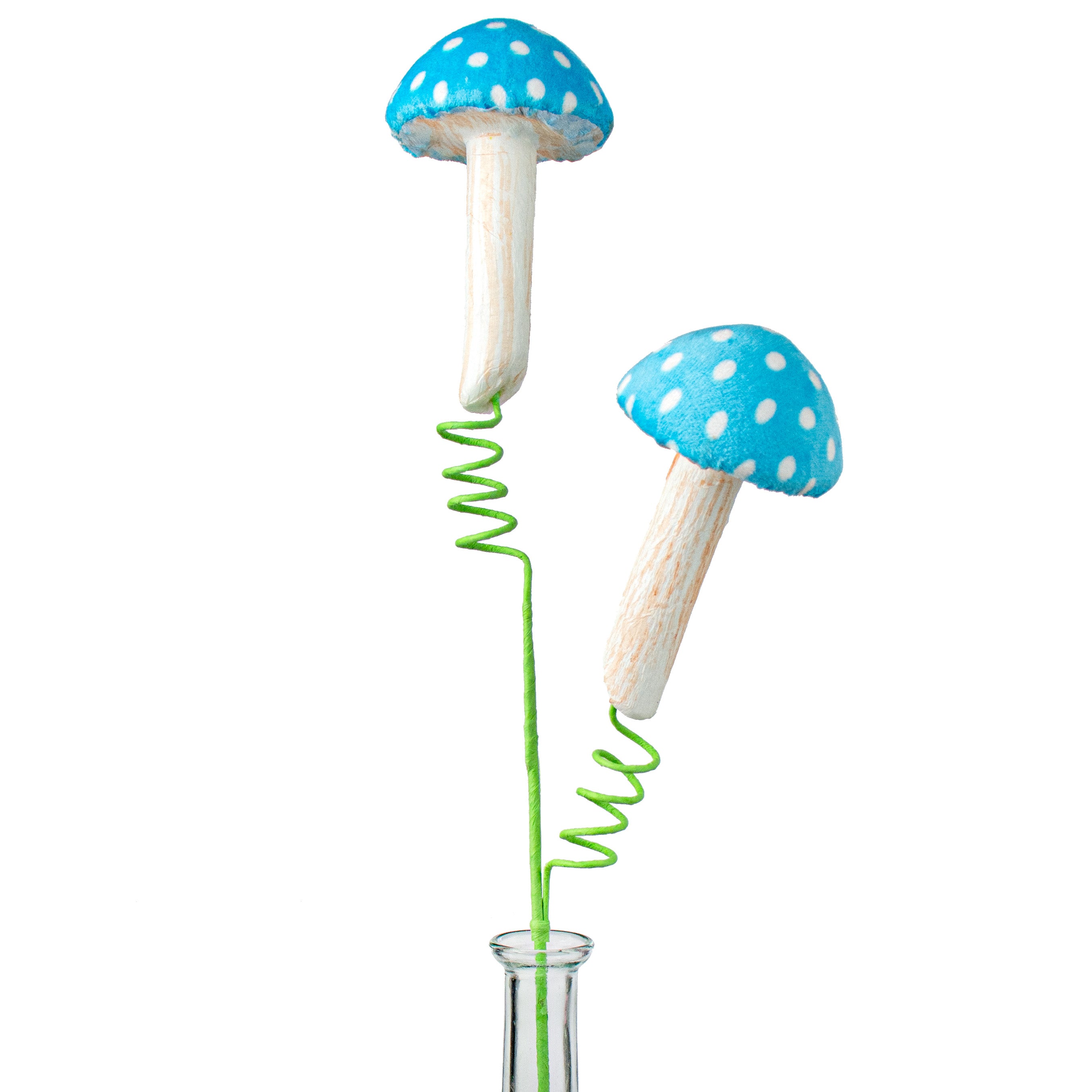 22" Polka Dot Mushroom Spray: Blue Item Number: 63249BL