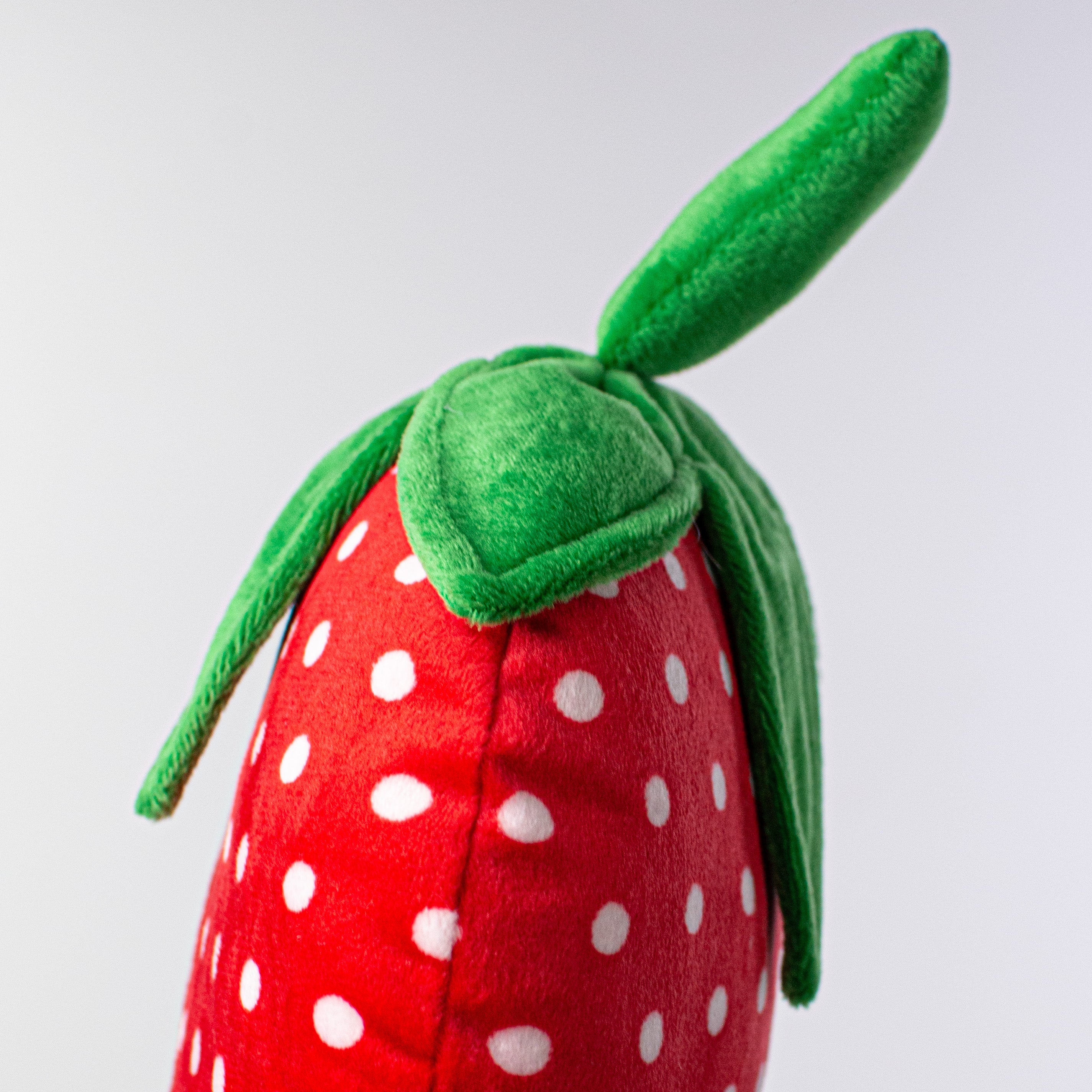 13" Polka Dot Plush Strawberry Decoration detail photo 3