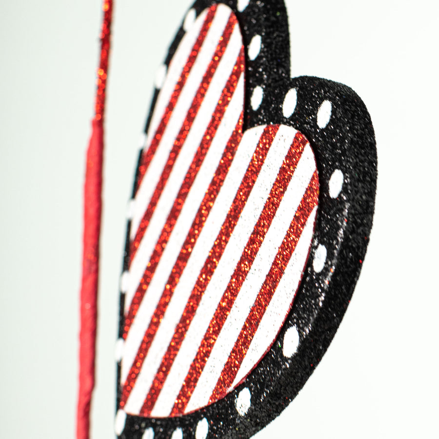 24" Polka Dot Stripe Heart Spray Lifestyle Photo