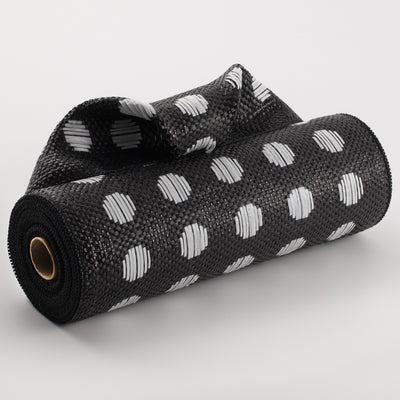 10" Polka Dot Woven Mesh: Black & White Item Number: XB108410-21