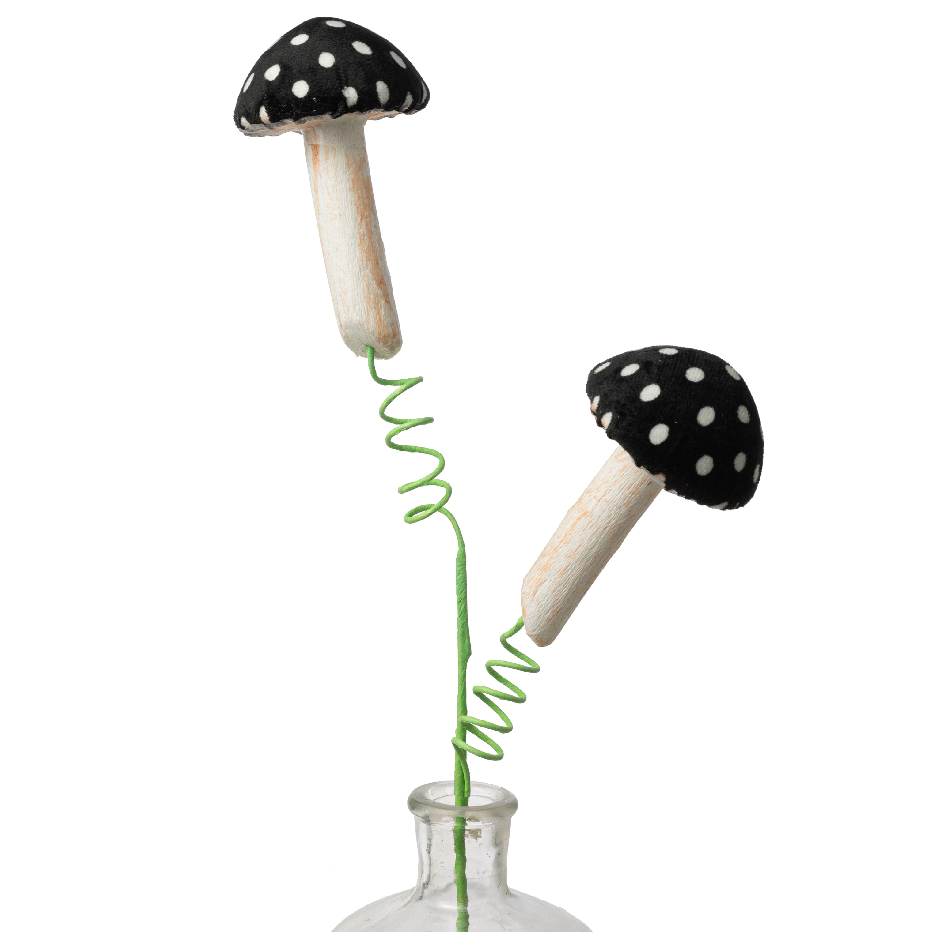 22" Polkadot Mushroom Spray: Black & White Item Number: 63249BK