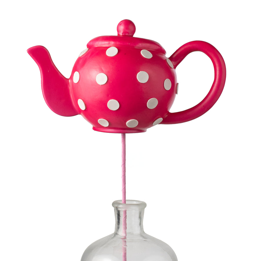 18" Polkadot Tea Pot Pick: Fuchsia Pink Item Number: 63412BT