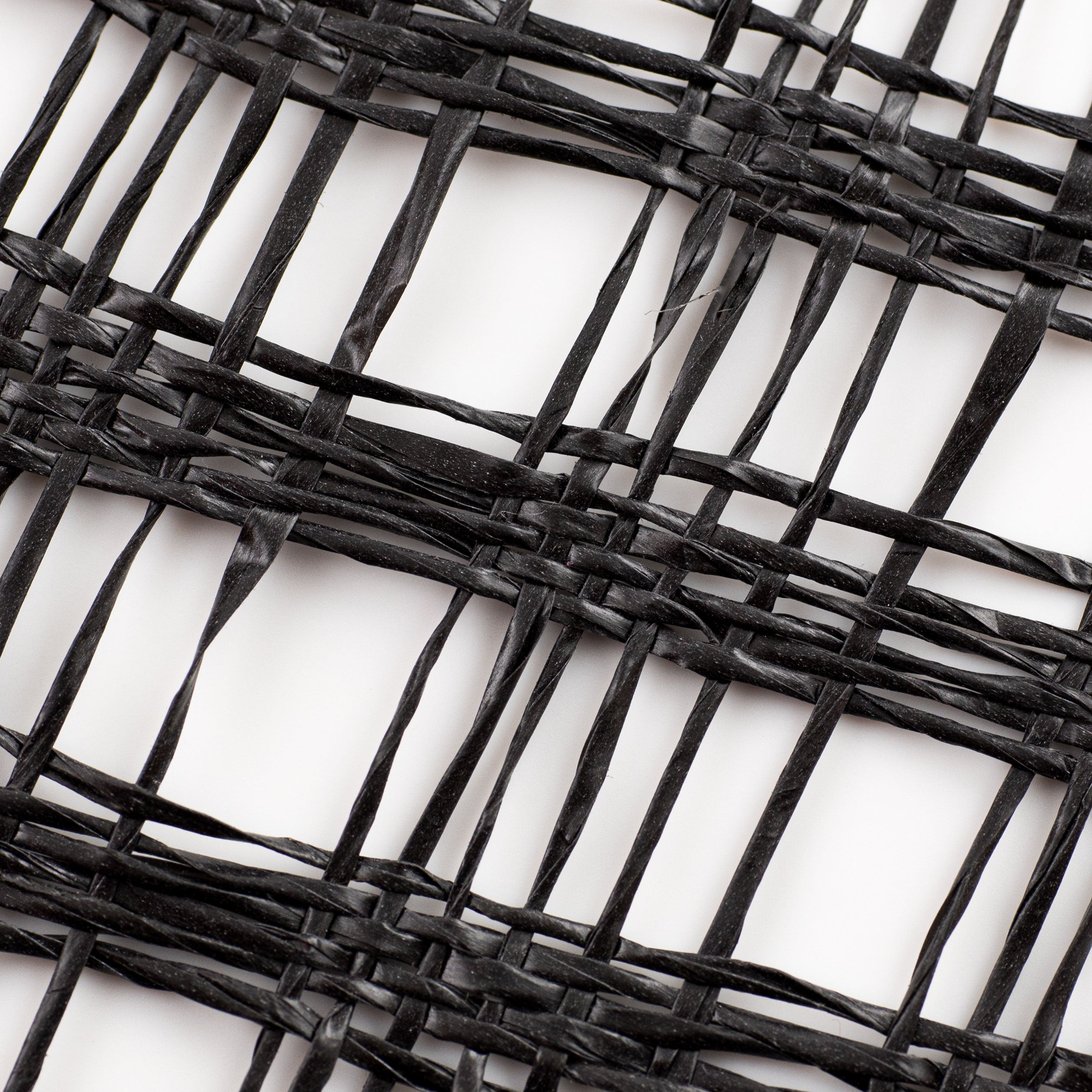 10" Poly Burlap Check Mesh: Black detail photo 3