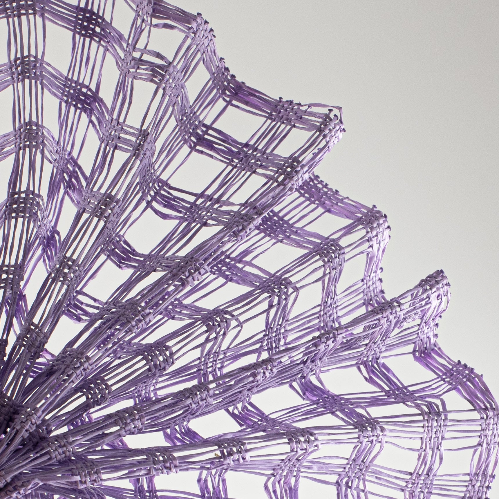 10" Poly Burlap Check Mesh: Lavender Lifestyle Photo