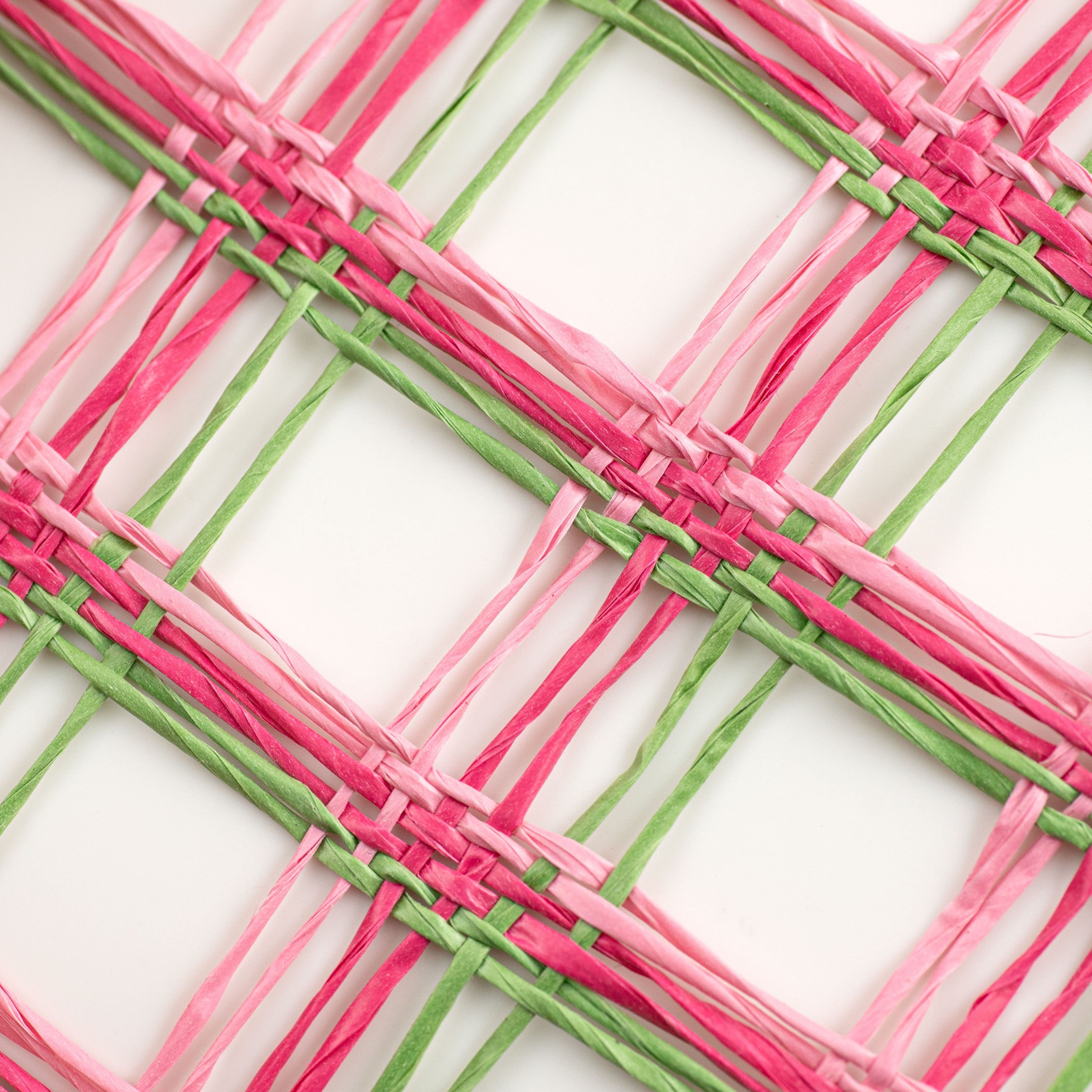 10" Poly Burlap Check Mesh: Lime, Fuchsia, Pink detail photo 3