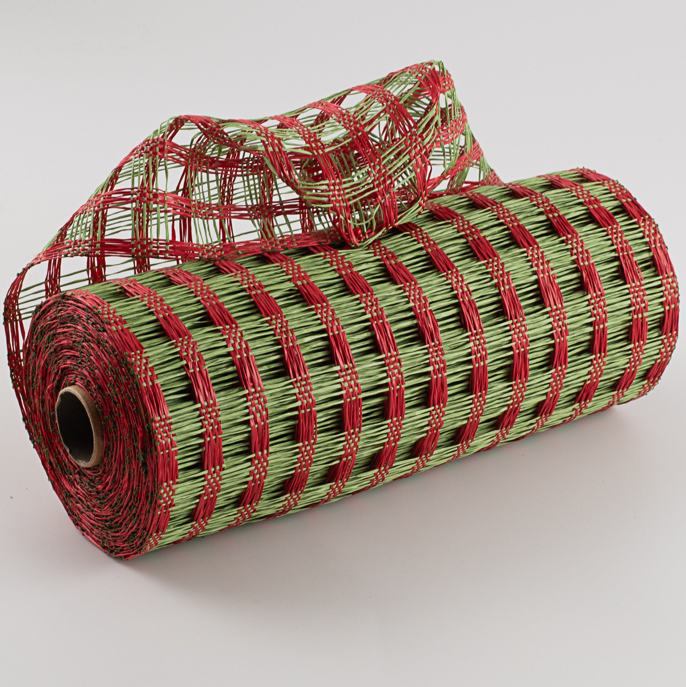 10" Poly Burlap Check Mesh: Lime Green & Red Item Number: RP812335