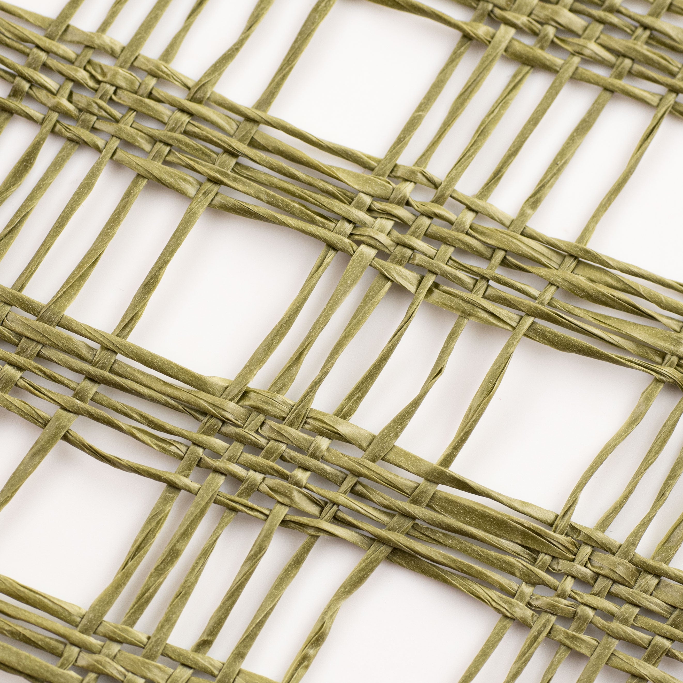 10" Poly Burlap Check Mesh: Olive Green detail photo 3