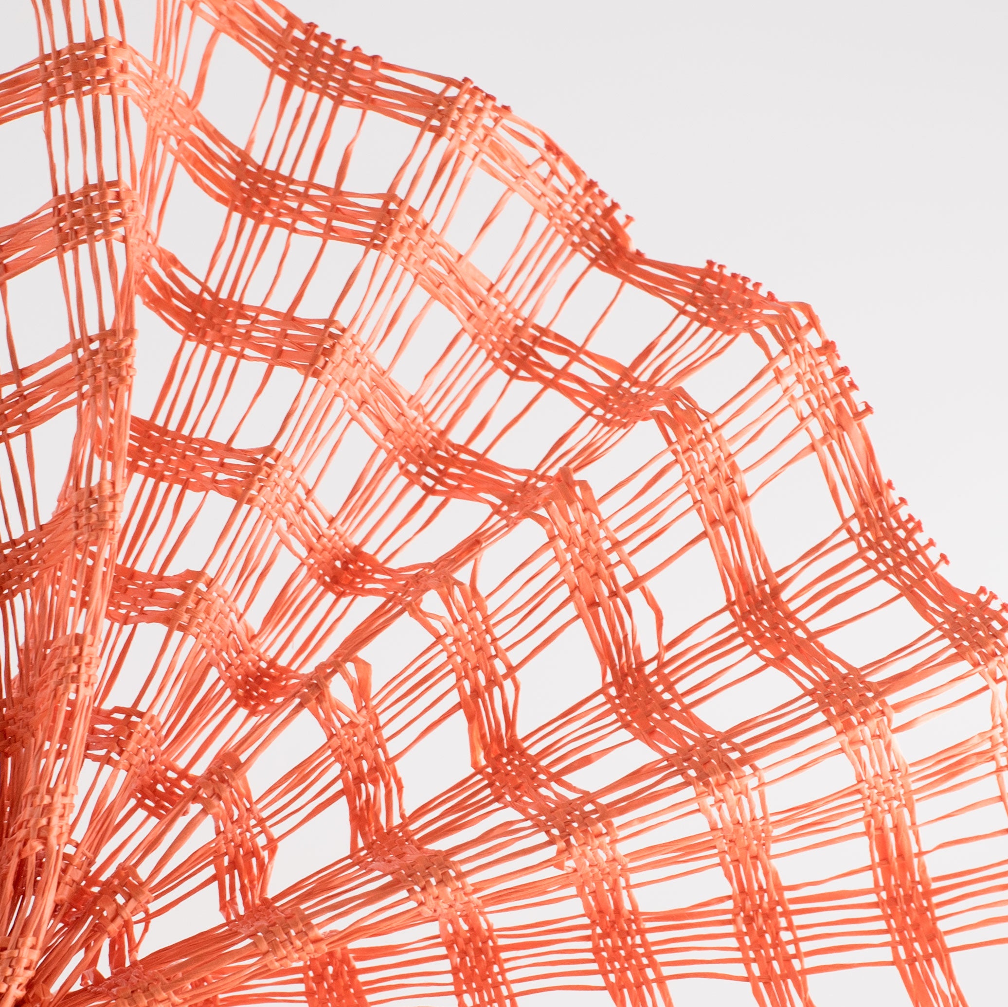 10" Poly Burlap Check Mesh: Orange Lifestyle Photo