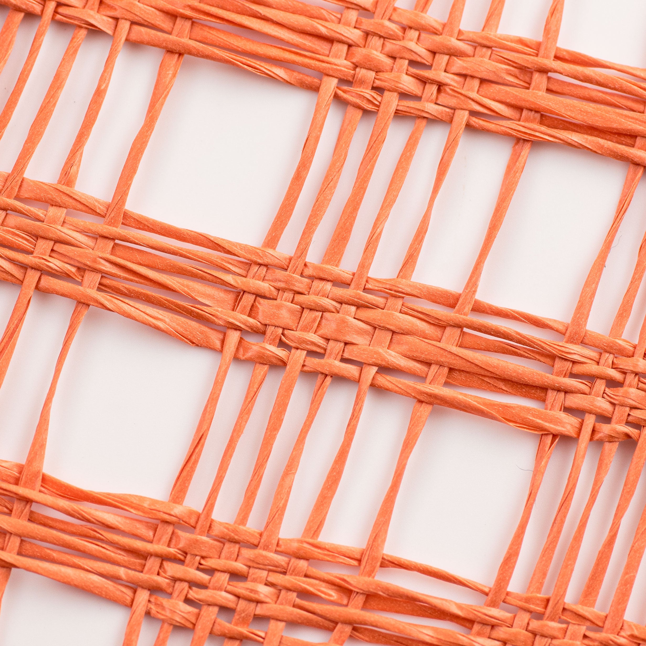 10" Poly Burlap Check Mesh: Orange detail photo 3