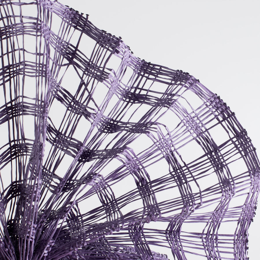 10" Poly Burlap Check Mesh: Purple Lifestyle Photo