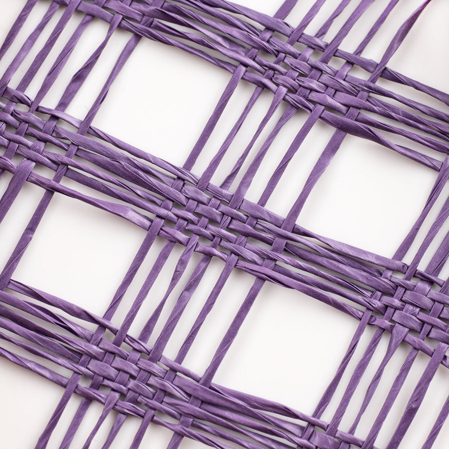 10" Poly Burlap Check Mesh: Purple detail photo 3