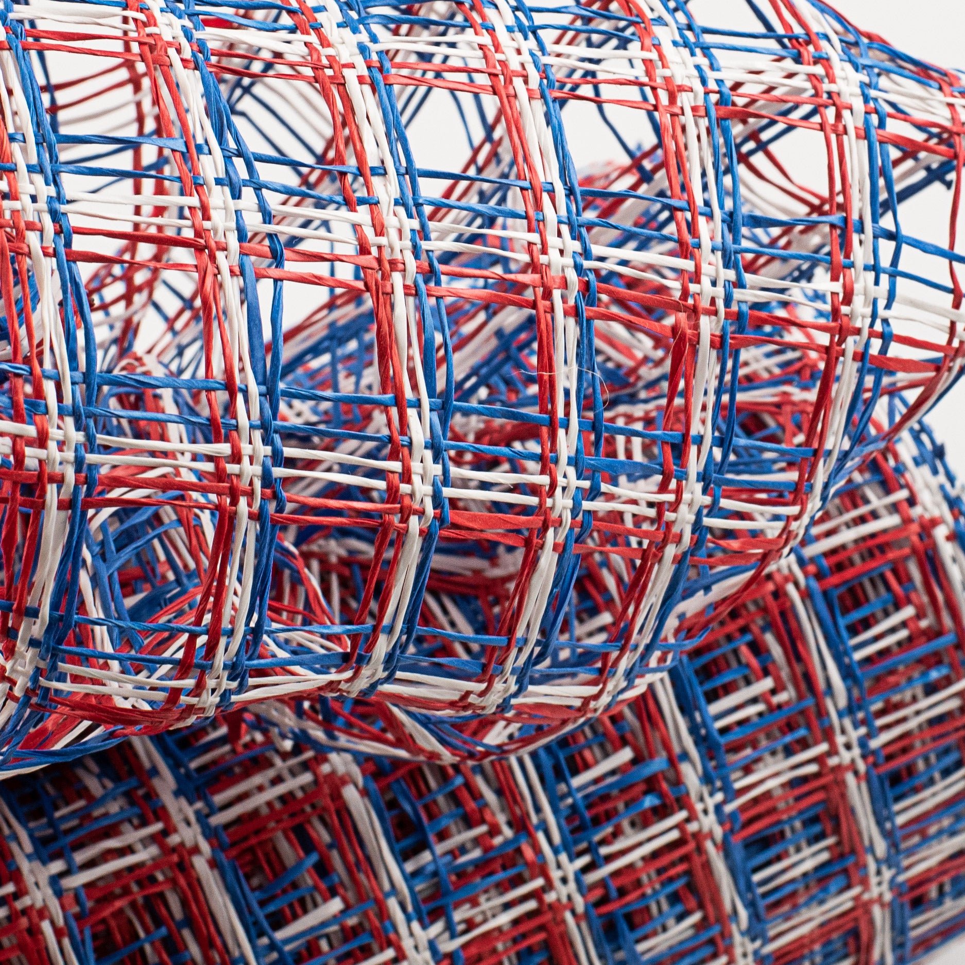 10" Poly Burlap Check Mesh: Red, White, Blue Lifestyle Photo