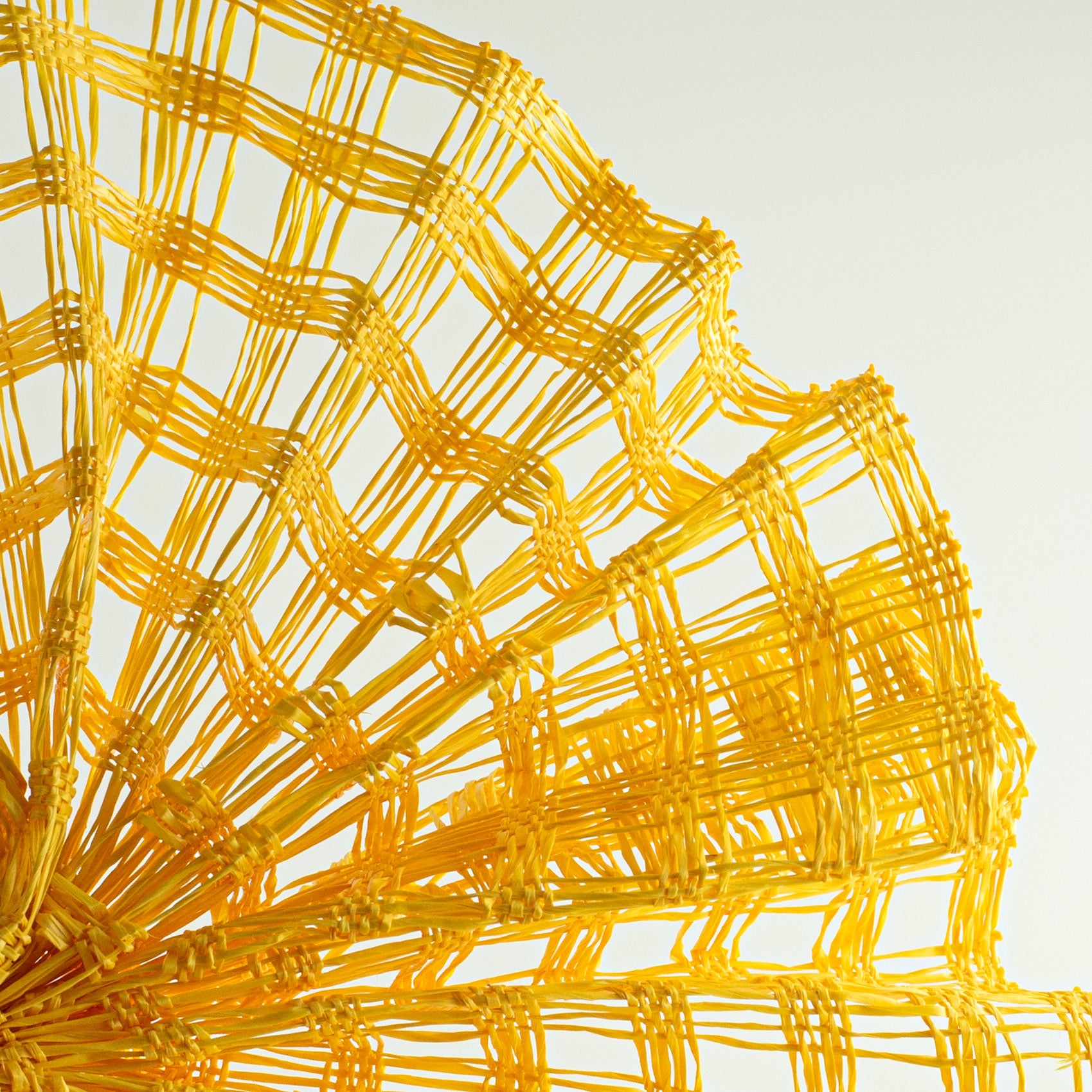 10" Poly Burlap Check Mesh: Yellow Lifestyle Photo