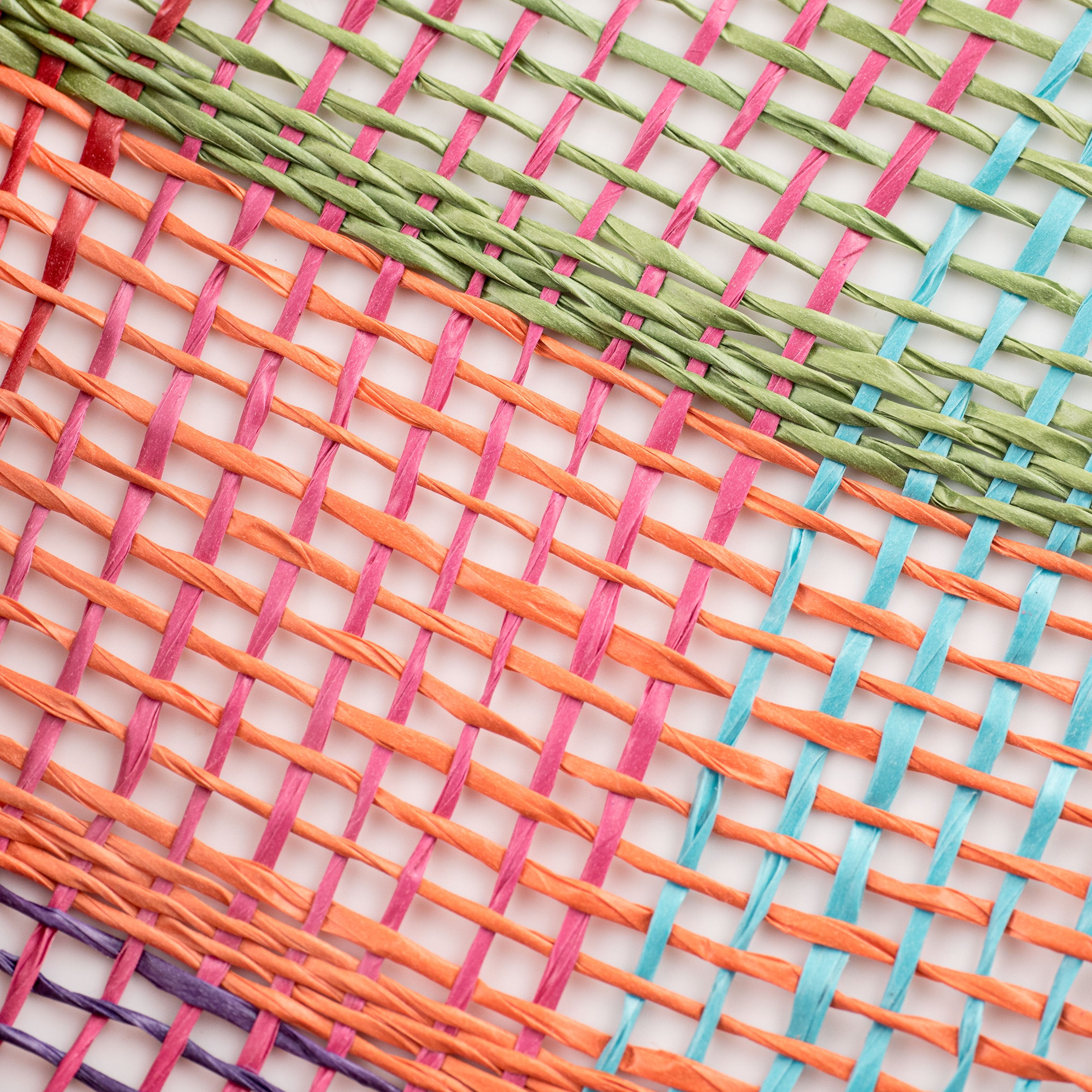 10" Poly Burlap Check Plaid Mesh: Fuchsia, Turquoise, Purple, Orange, Green, Red detail photo 3