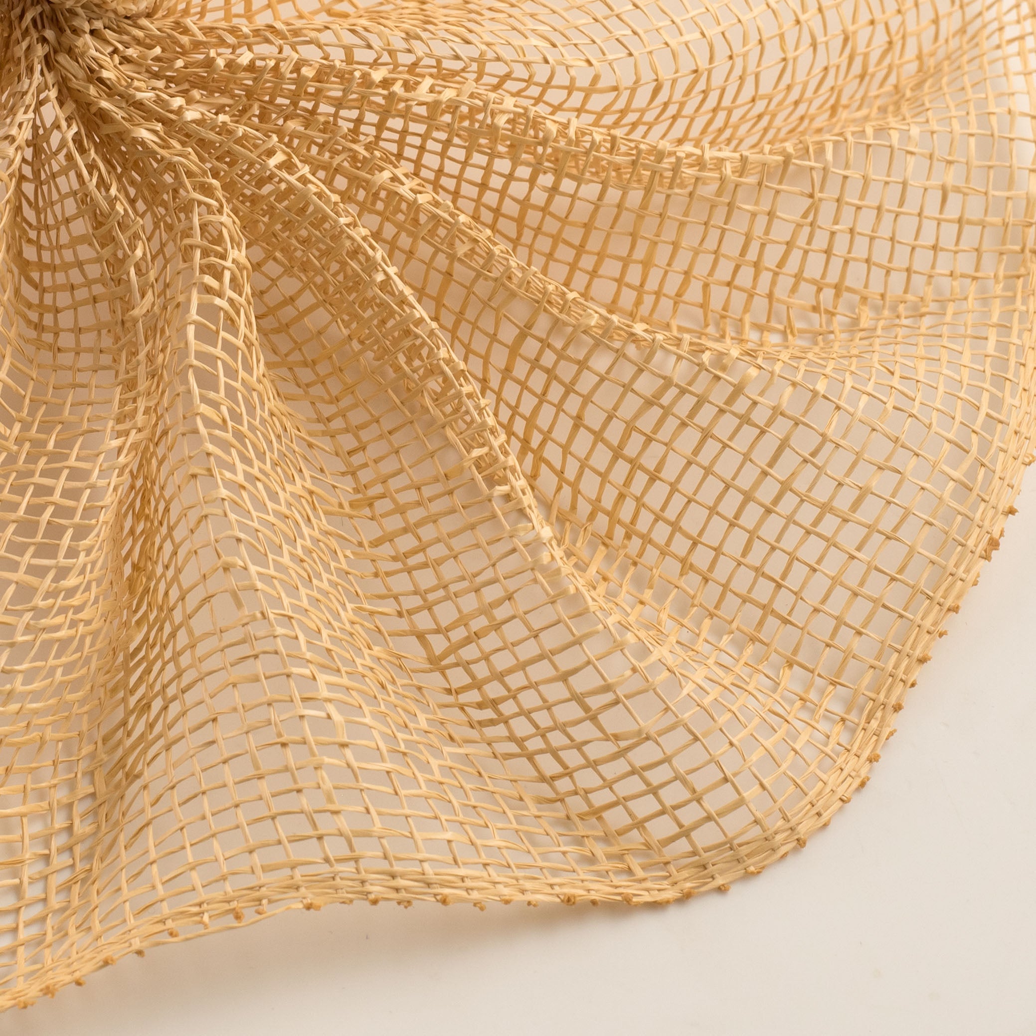 10" Poly Burlap Mesh: Beige Lifestyle Photo