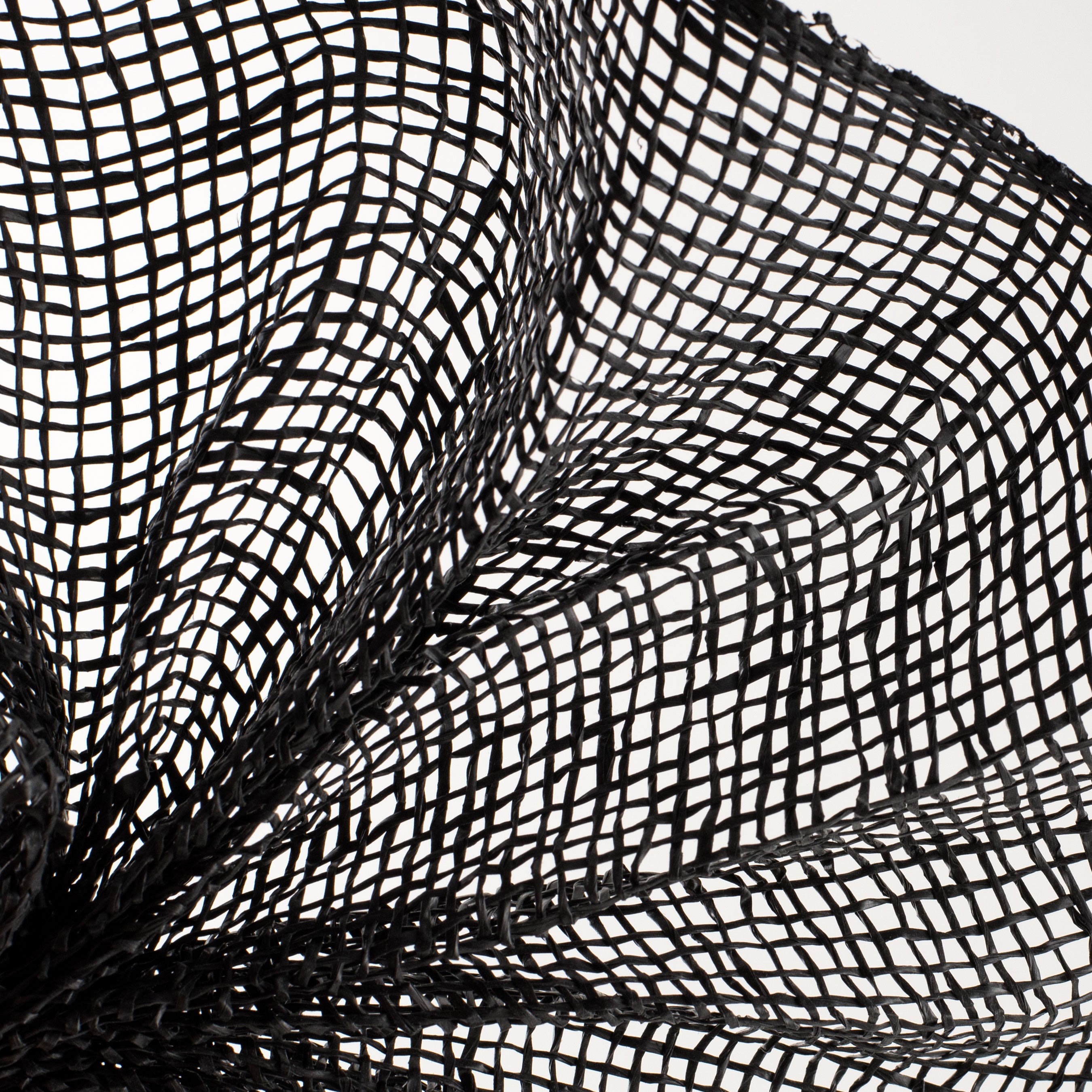 10" Poly Burlap Mesh: Black Lifestyle Photo