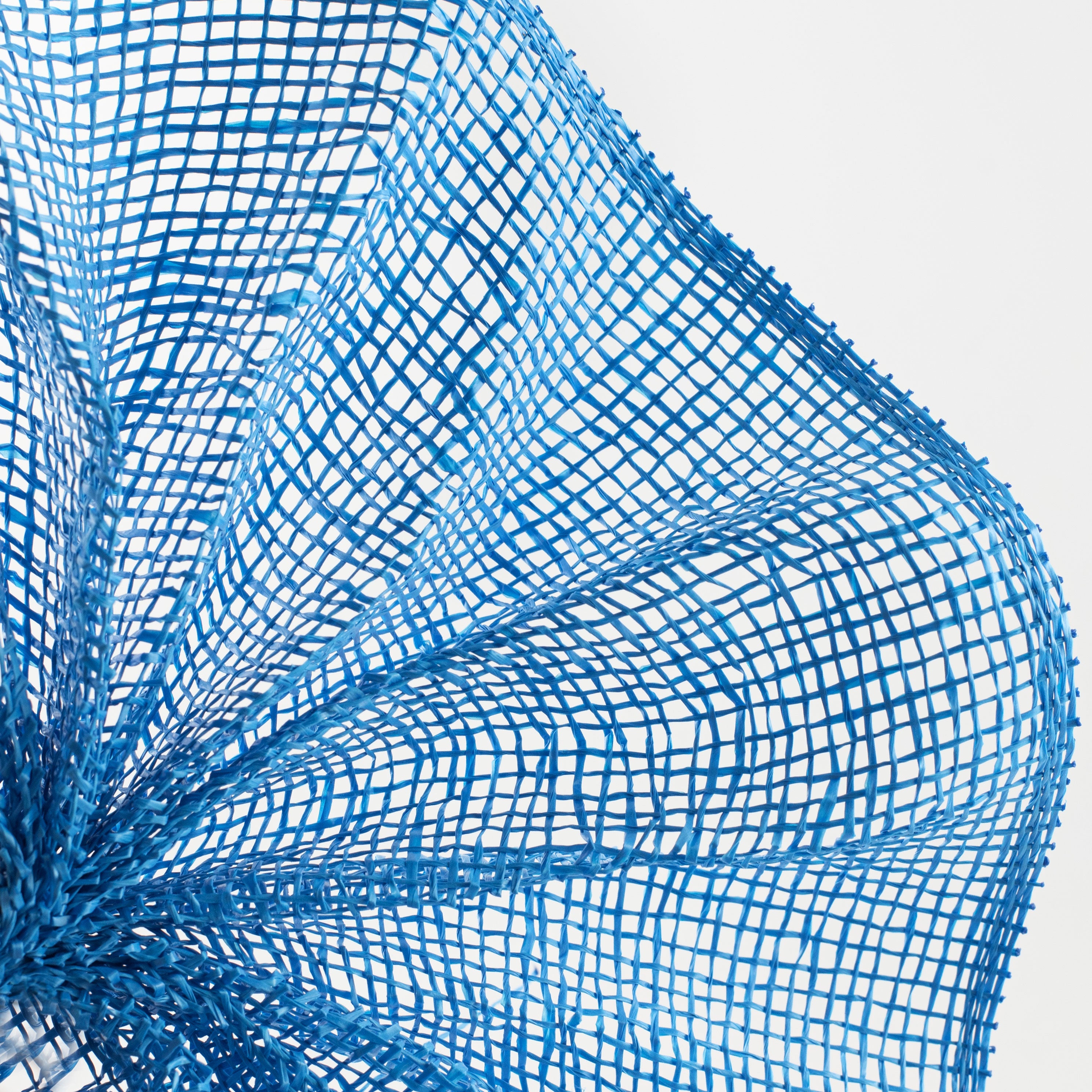 10" Poly Burlap Mesh: Blue Lifestyle Photo