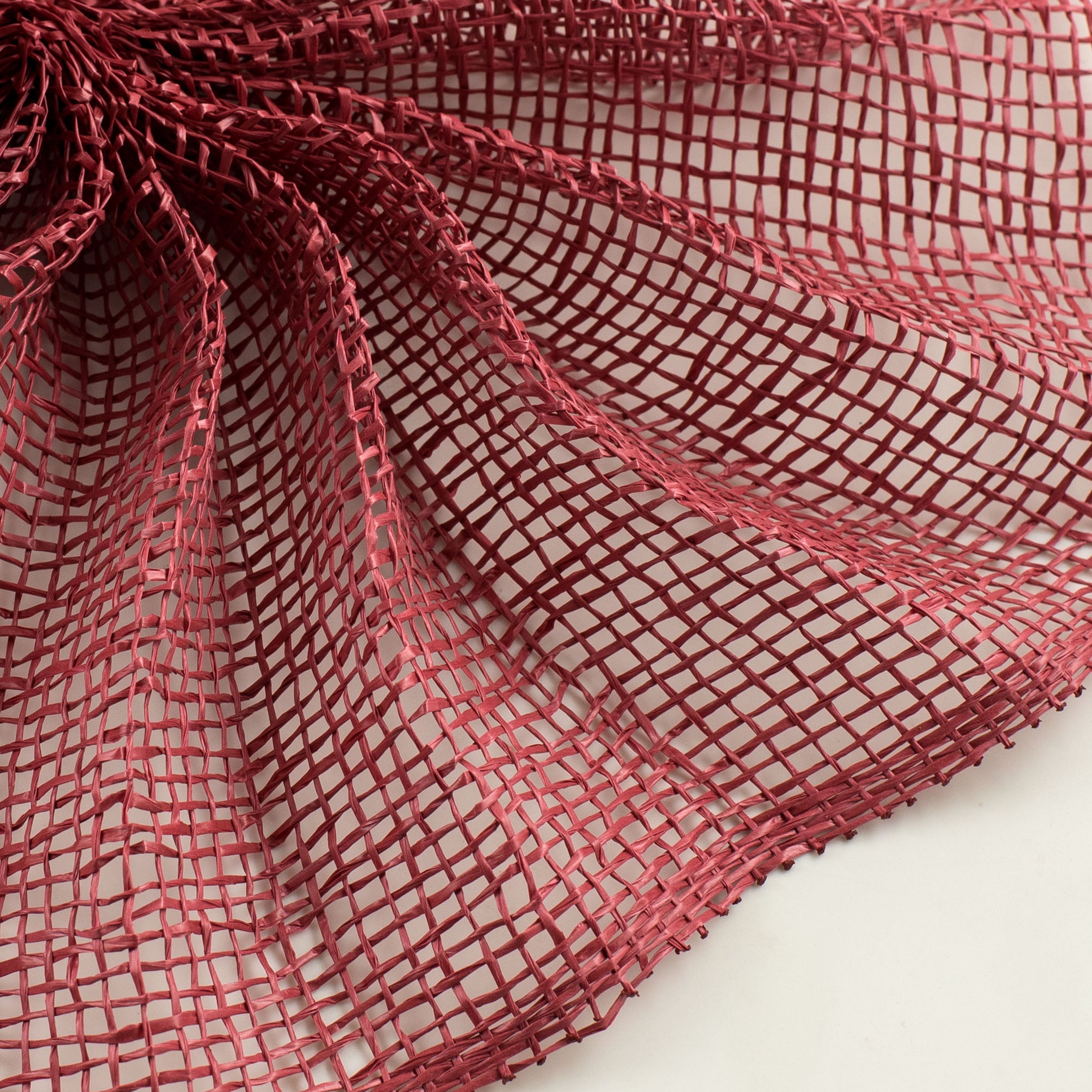 10" Poly Burlap Mesh: Cranberry Red Lifestyle Photo