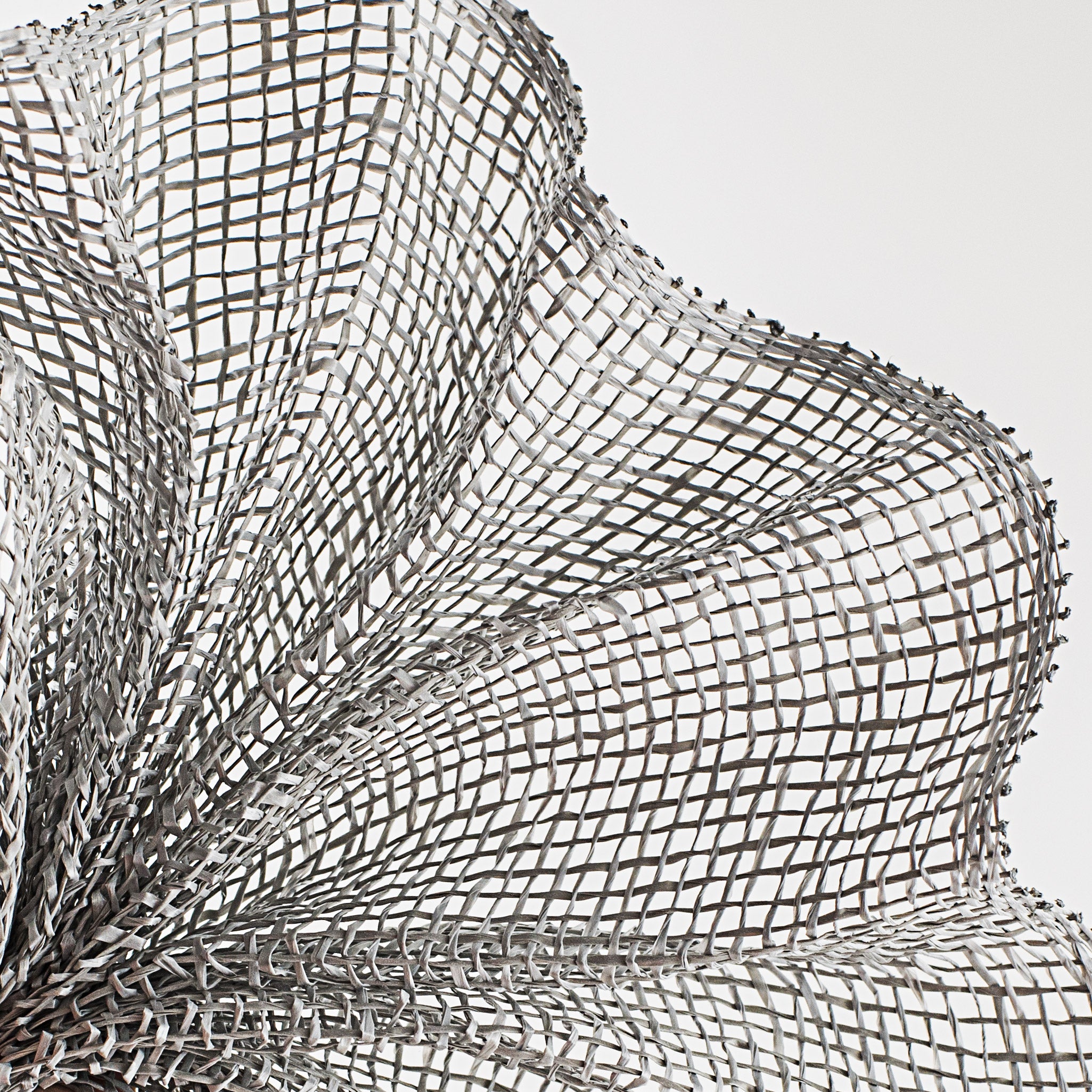 10" Poly Burlap Mesh: Grey Lifestyle Photo