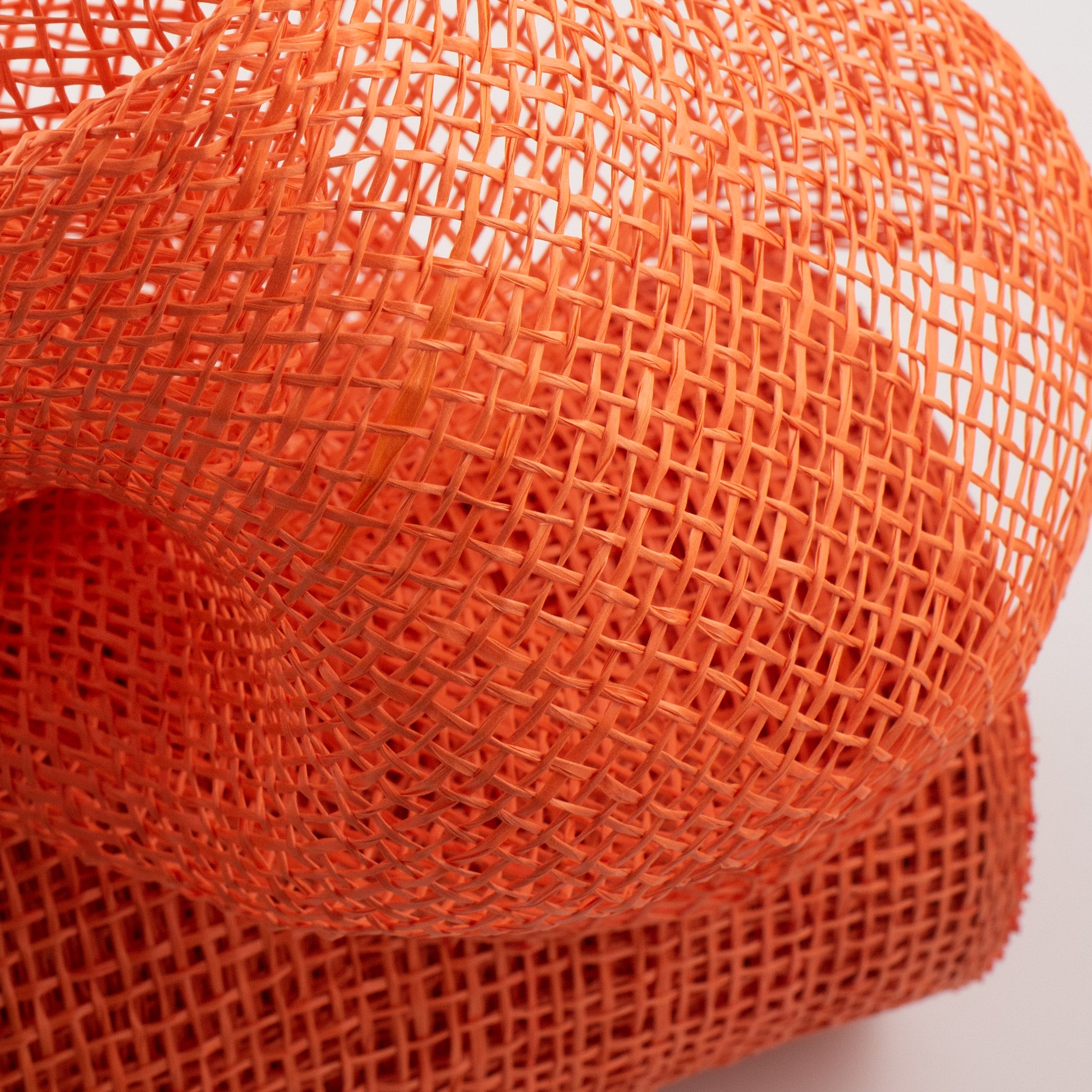 10" Poly Burlap Mesh: Orange detail photo 3