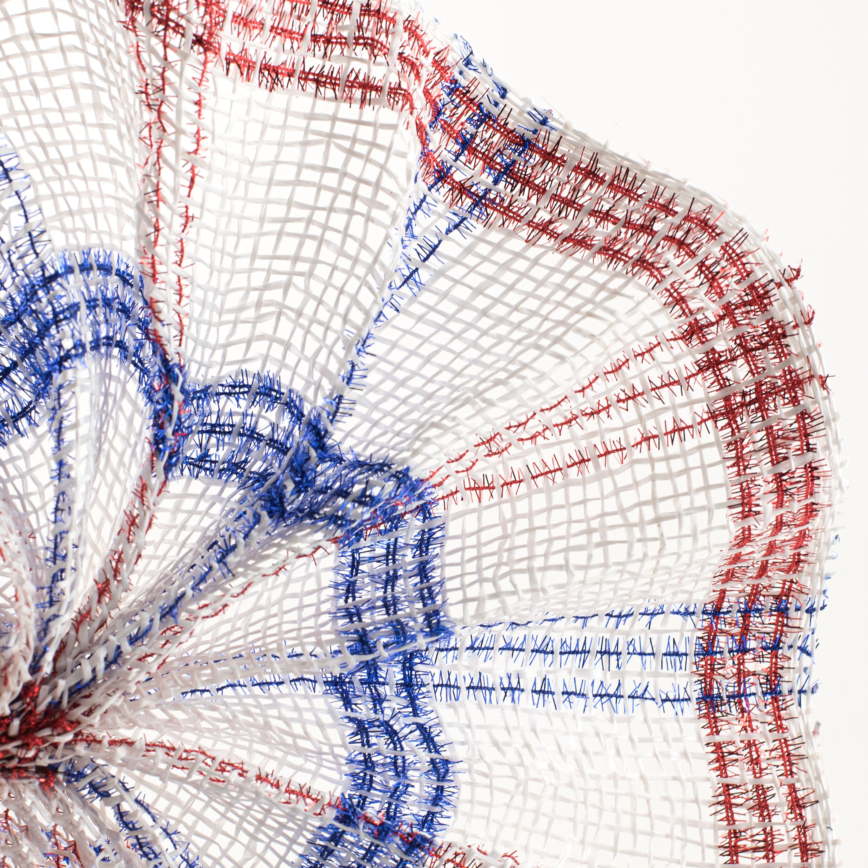 10" Poly Burlap Mesh: Patriotic Tinsel Check Lifestyle Photo