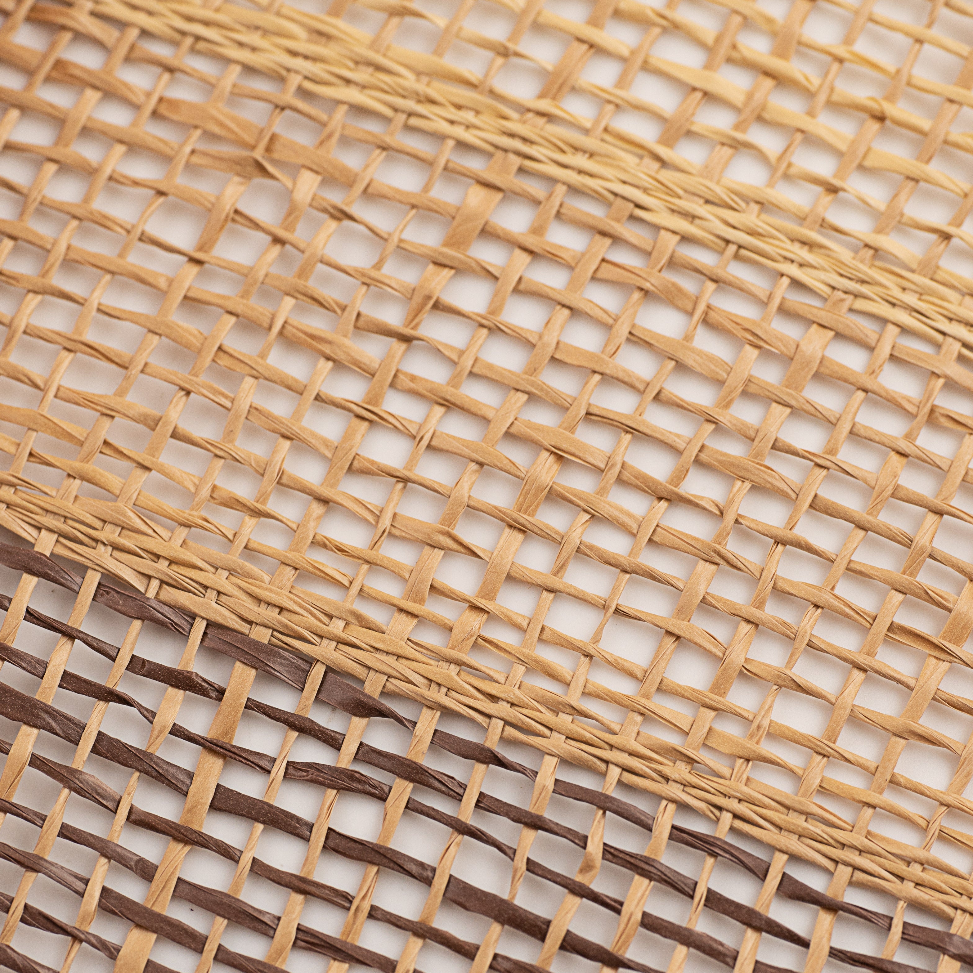 10" Poly Burlap Stripe Mesh: Buff, Chocolate, Beige detail photo 3