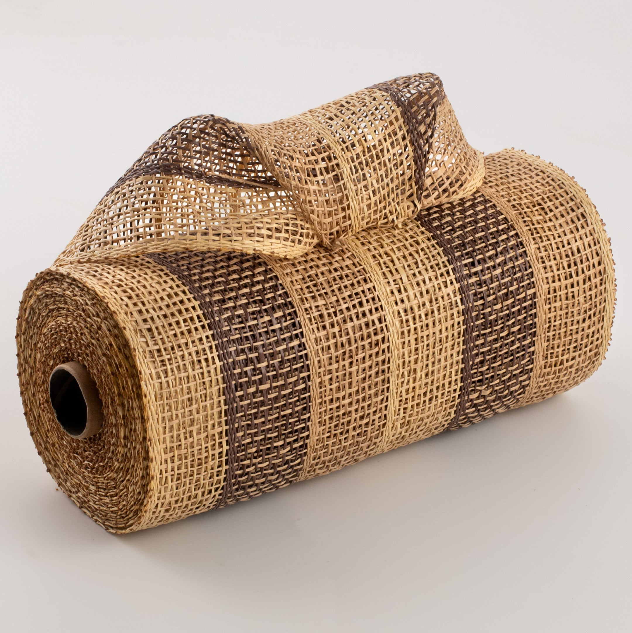 10" Poly Burlap Stripe Mesh: Buff, Chocolate, Beige Item Number: RP810293