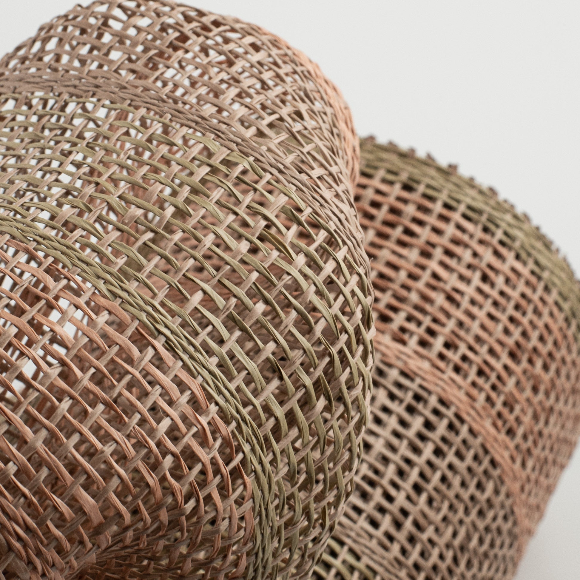 10" Poly Burlap Stripe Mesh: Moss, Brown, Natural Lifestyle Photo