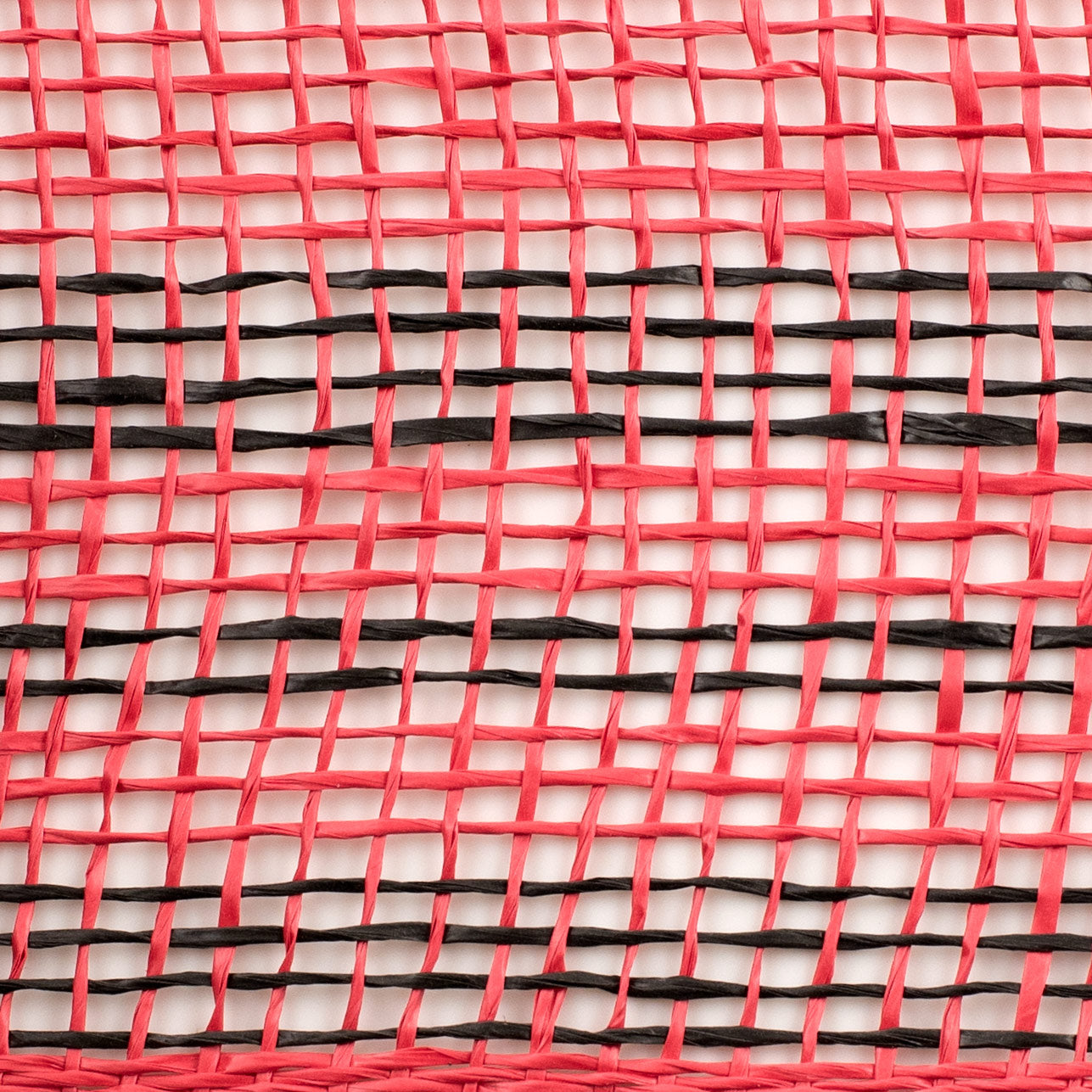 10" Poly Burlap Triple Stripe Mesh: Red & Black detail photo 3