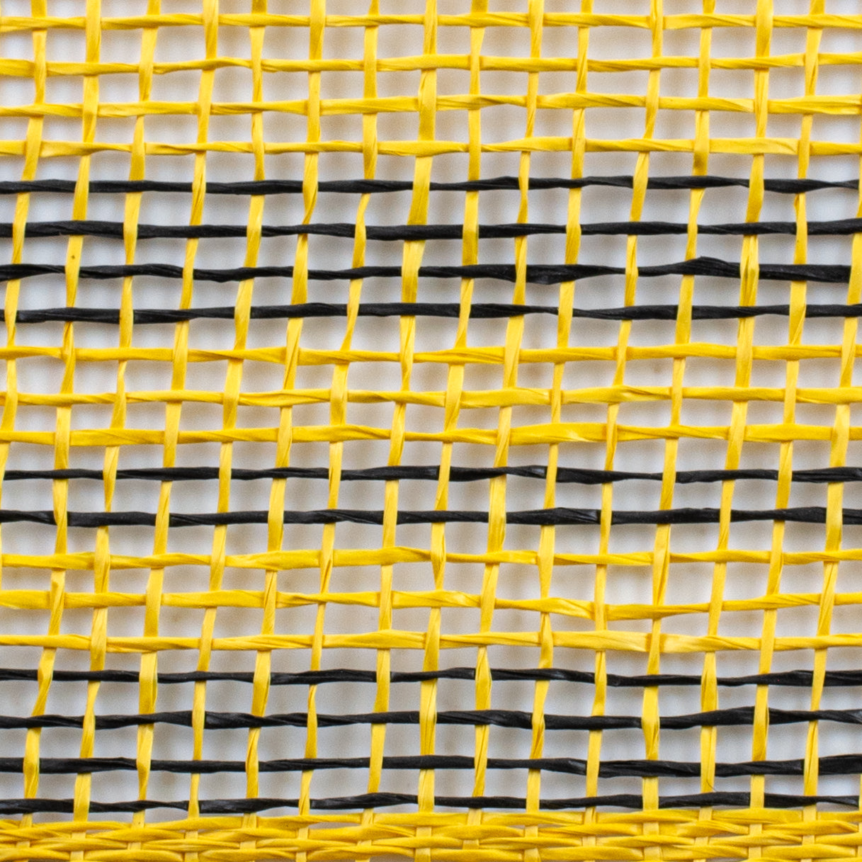 10" Poly Burlap Triple Stripe Mesh: Yellow & Black detail photo 3