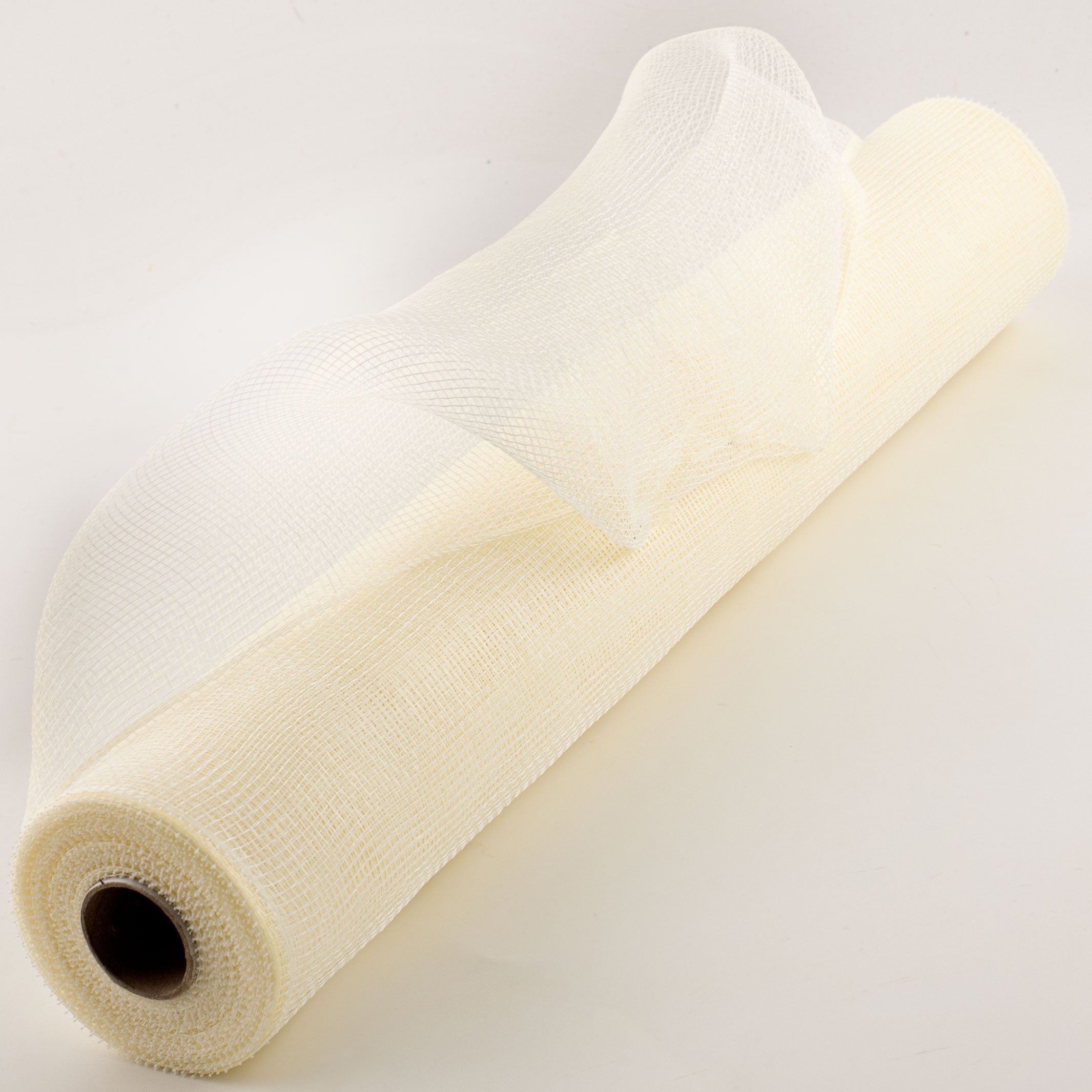 21" Poly Deco Mesh: 2-Tone Cream & White Item Number: RE100083