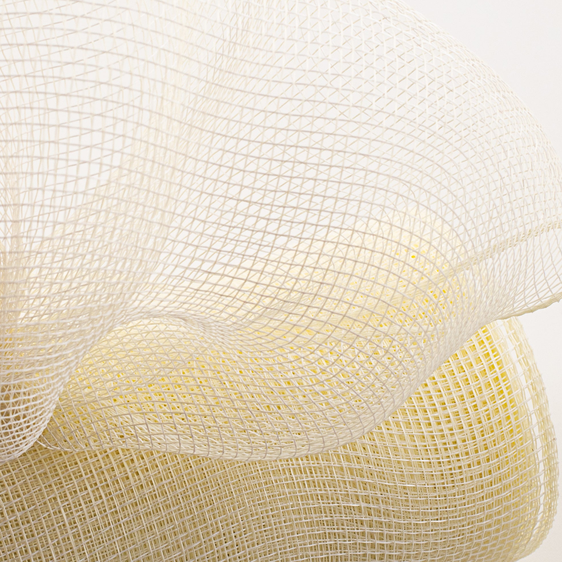 10" Poly Deco Mesh: 2-Tone Cream/White Lifestyle Photo