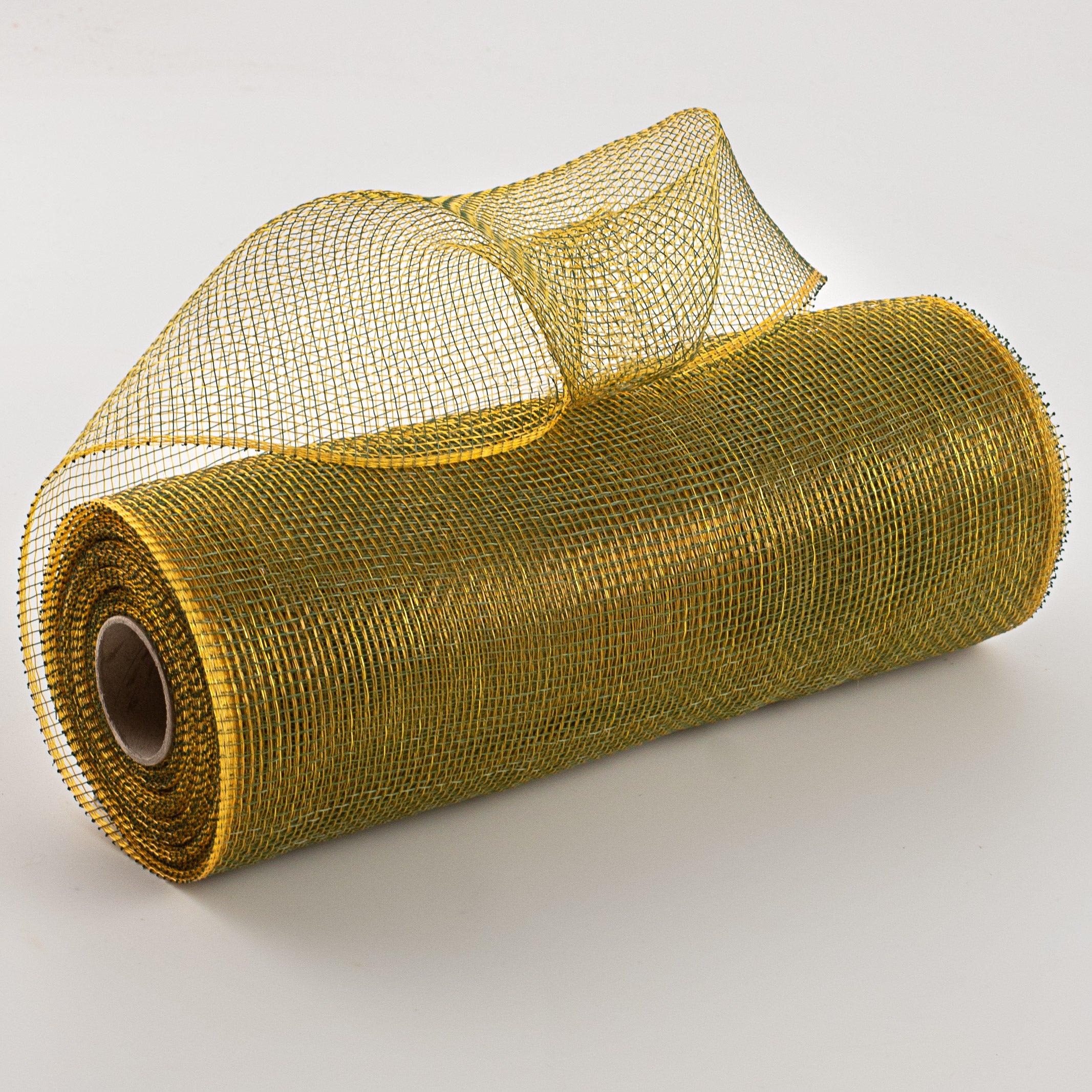 10" Poly Deco Mesh: 2-Tone Moss Green/Gold Item Number: RE130037
