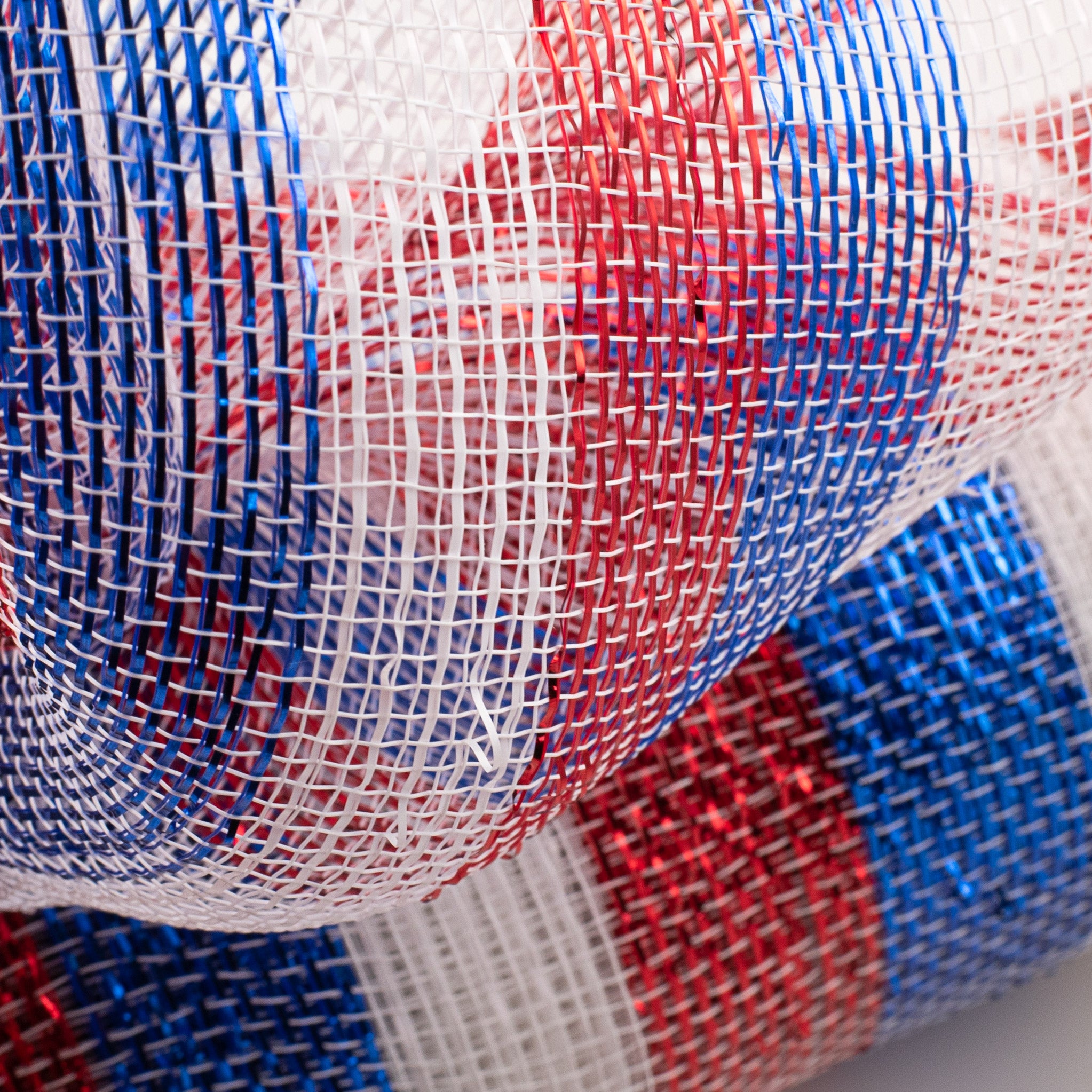 10" Poly Deco Mesh: Deluxe Stripe Patriotic Lifestyle Photo