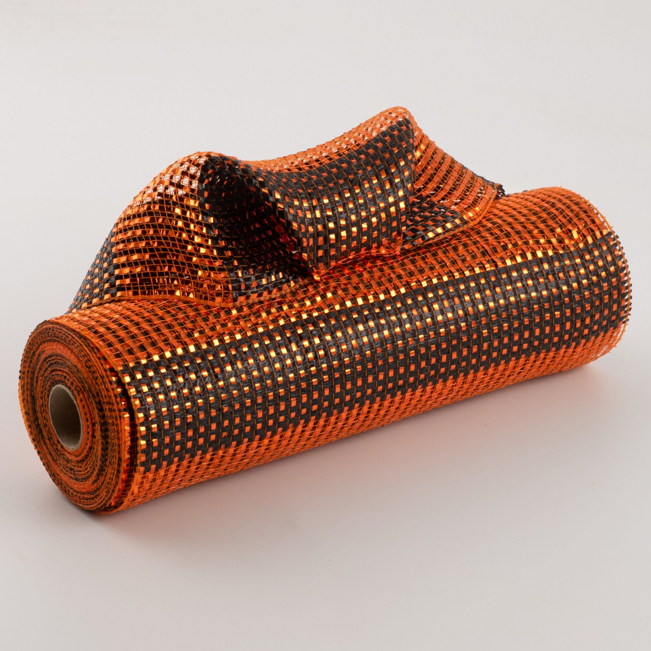 10" Poly Deco Mesh: Deluxe Wide Stripe Black/Orange Item Number: XB99610-20