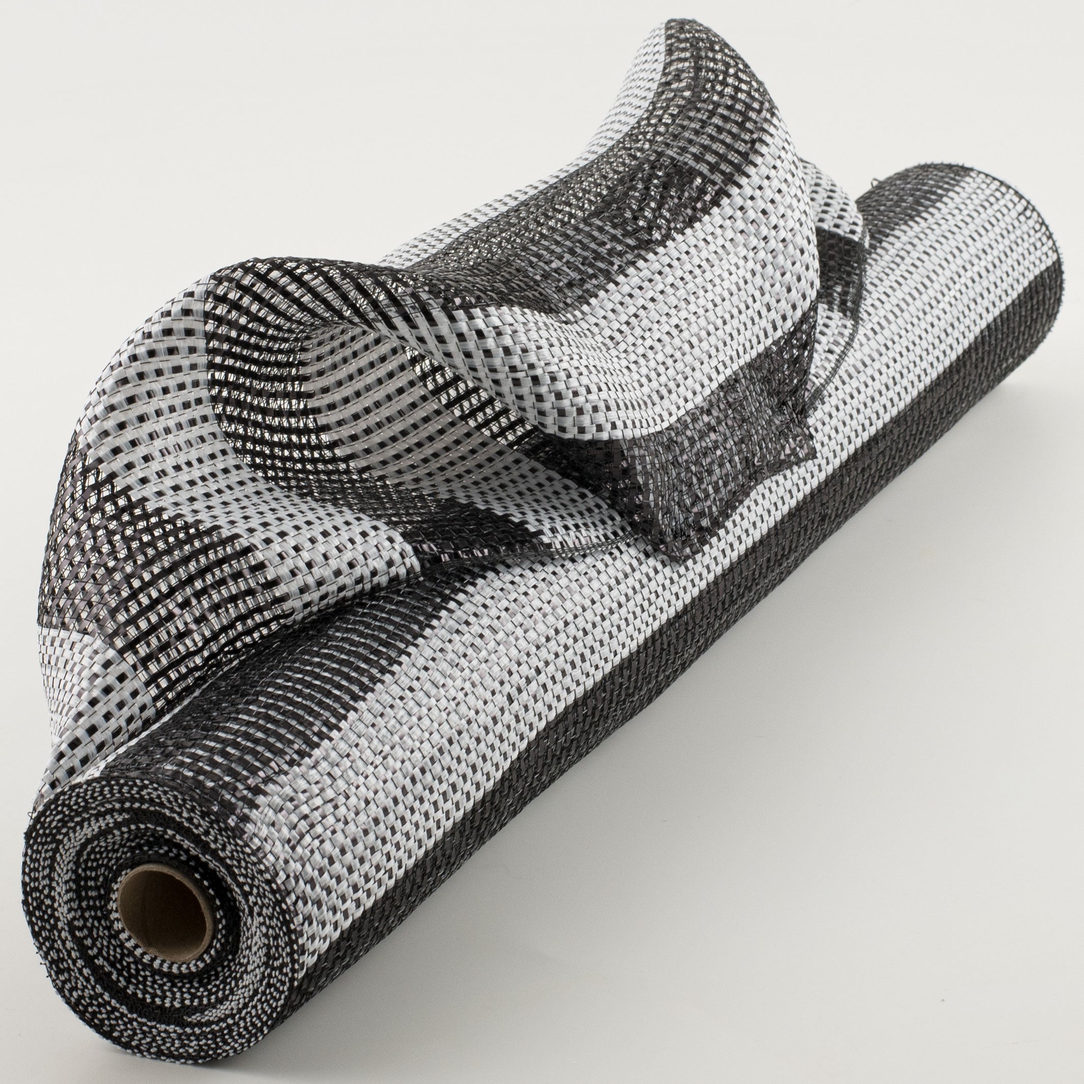 21" Poly Deco Mesh: Deluxe Wide Stripe Black/White Item Number: XB995-21