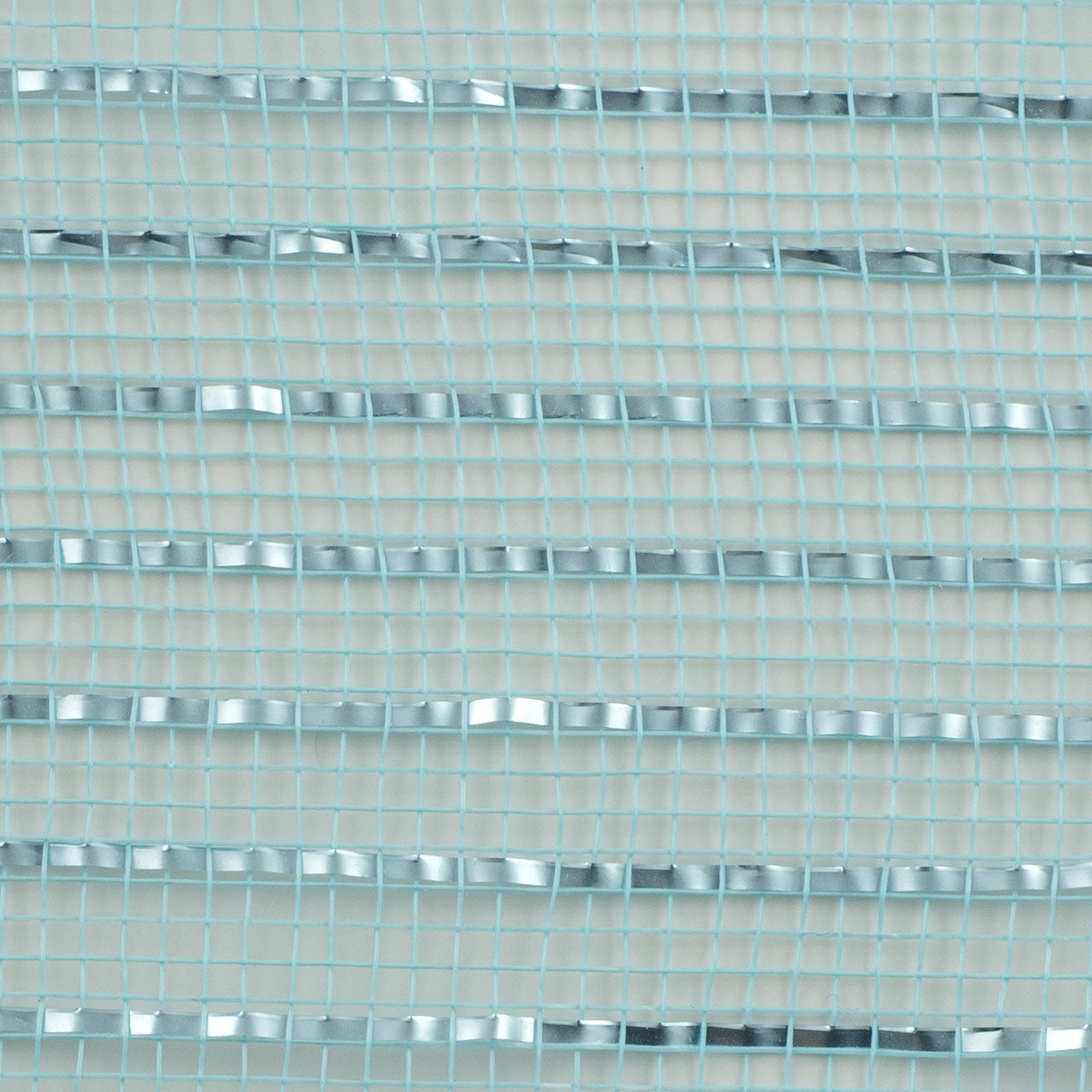 10" Poly Deco Mesh: Matte Light Blue Wide Foil detail photo 3