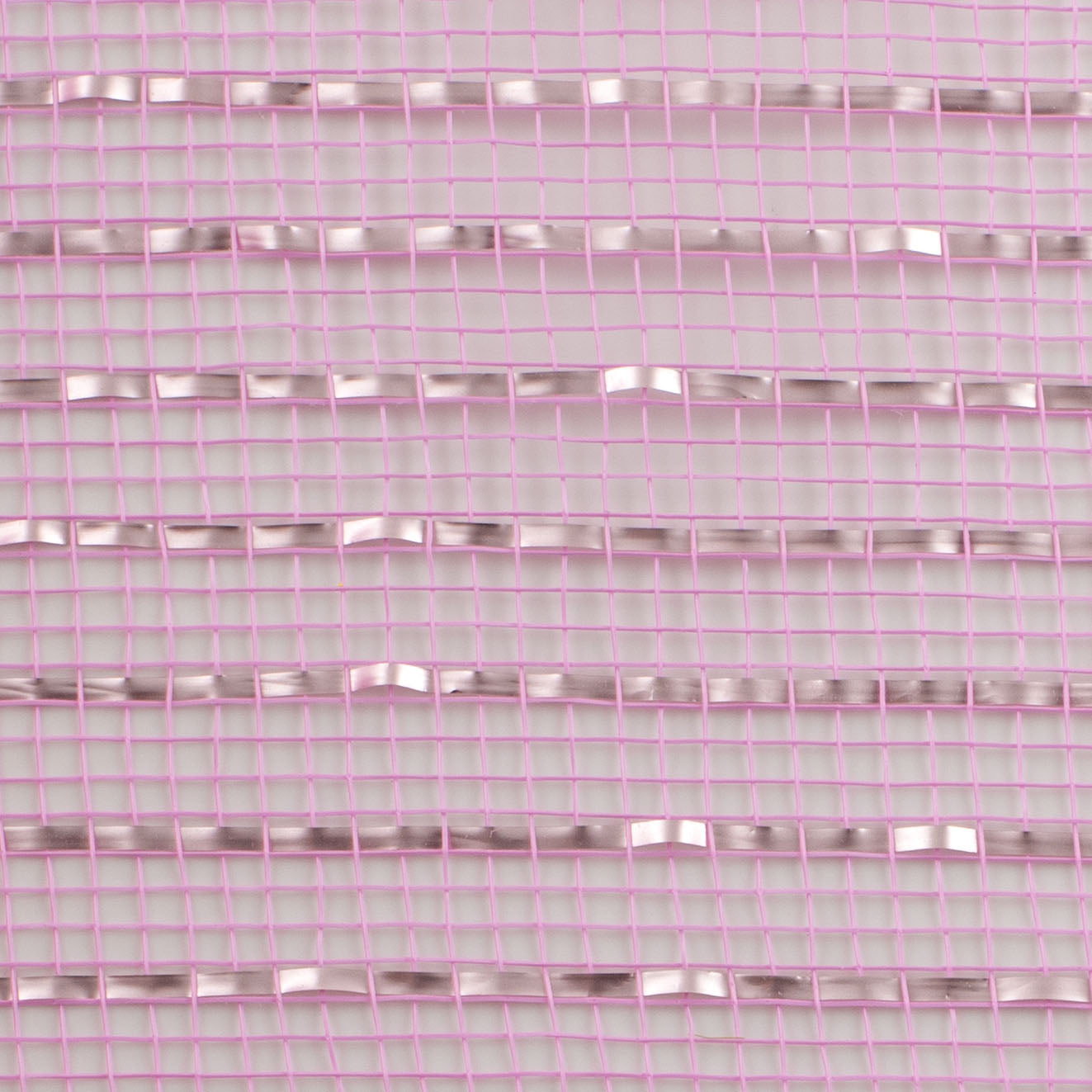 10" Poly Deco Mesh: Matte Pink Wide Foil detail photo 3