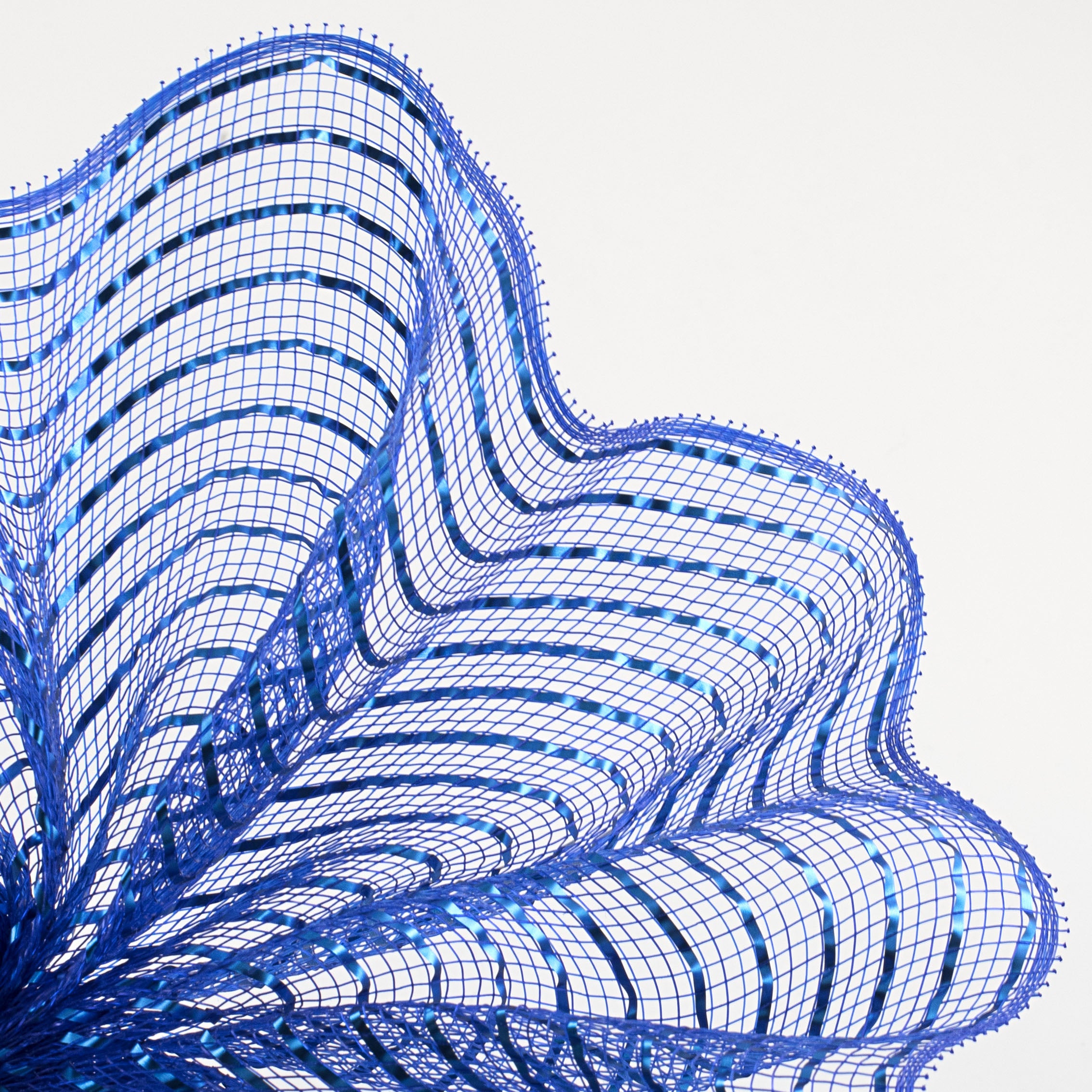 10" Poly Deco Mesh: Matte Royal Blue Wide Foil Lifestyle Photo