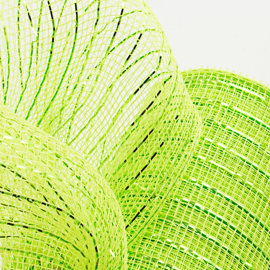 10" Poly Deco Mesh: Metallic Apple/Lime Lifestyle Photo