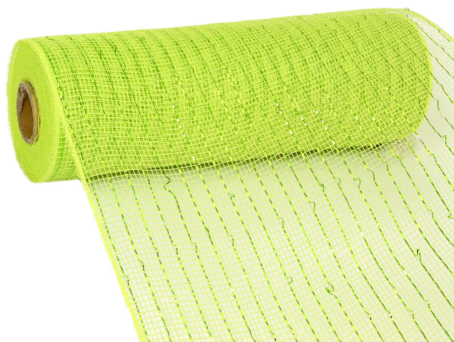 10" Poly Deco Mesh: Metallic Apple/Lime detail photo 3