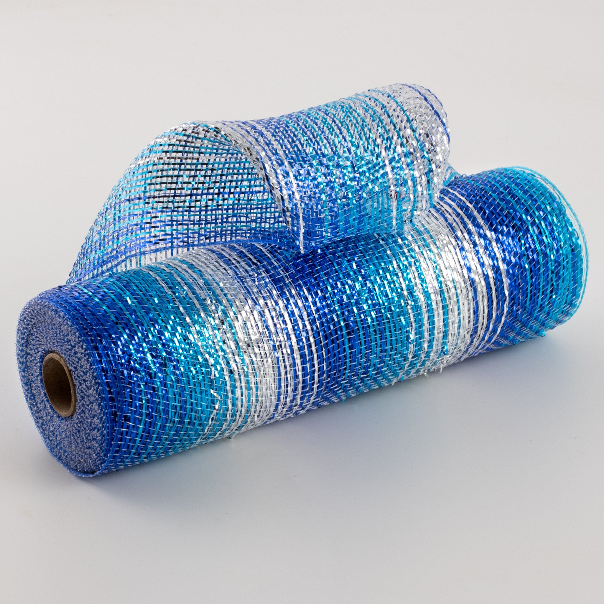 10" Poly Deco Mesh: Metallic Blended Blue Ombré Item Number: XB99310-25