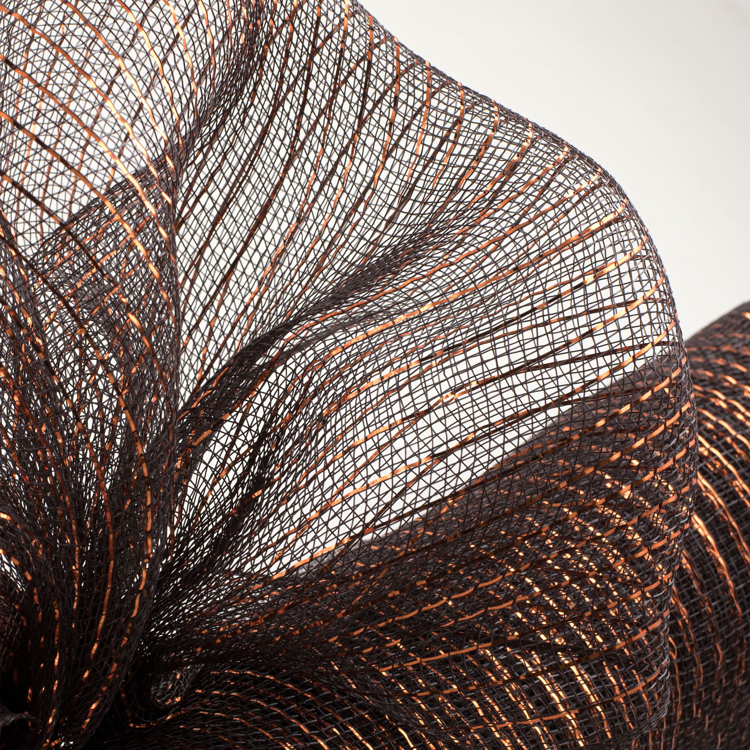 21" Poly Deco Mesh: Metallic Chocolate Lifestyle Photo