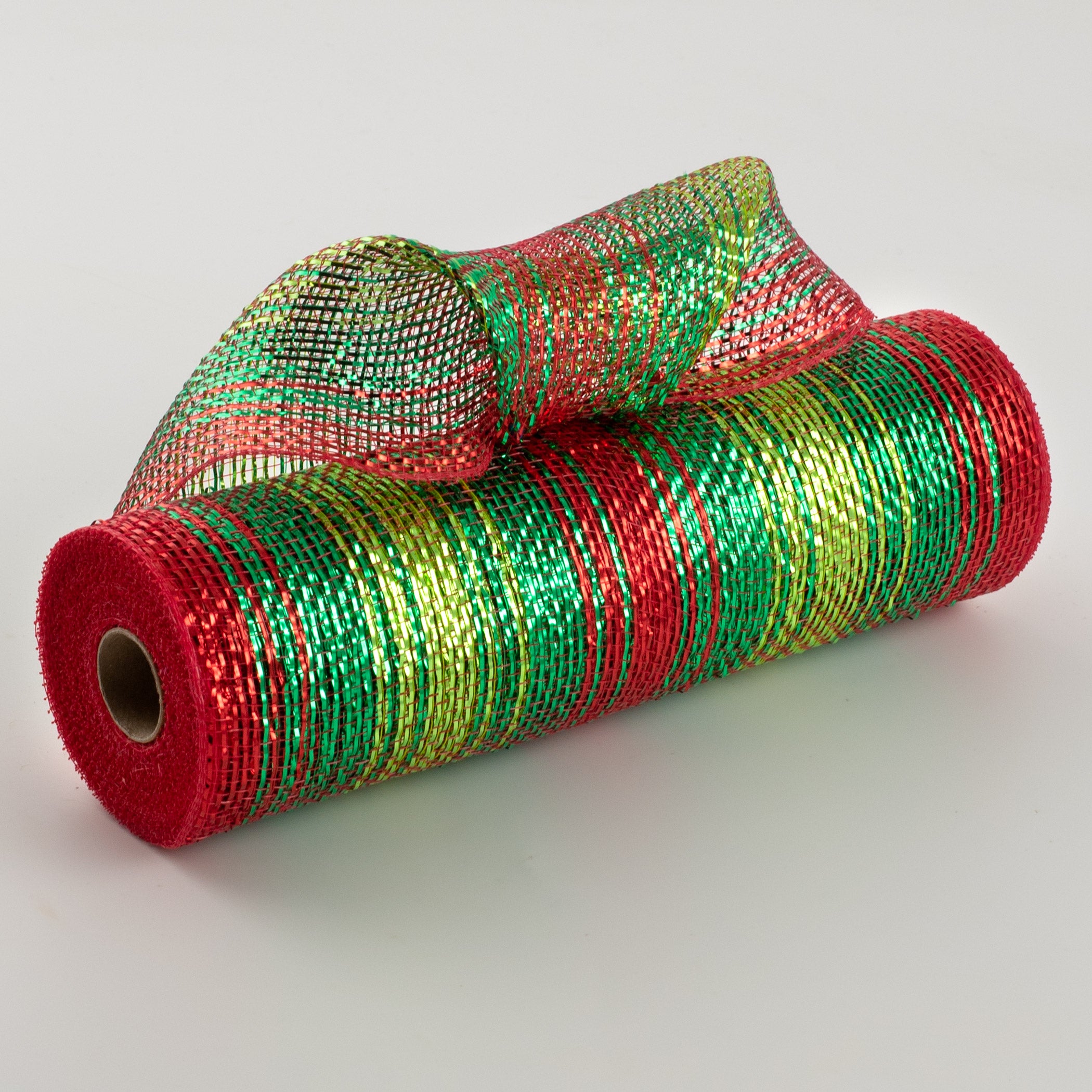 10" Poly Deco Mesh: Metallic Christmas Lime Ombré Item Number: XB99310-17