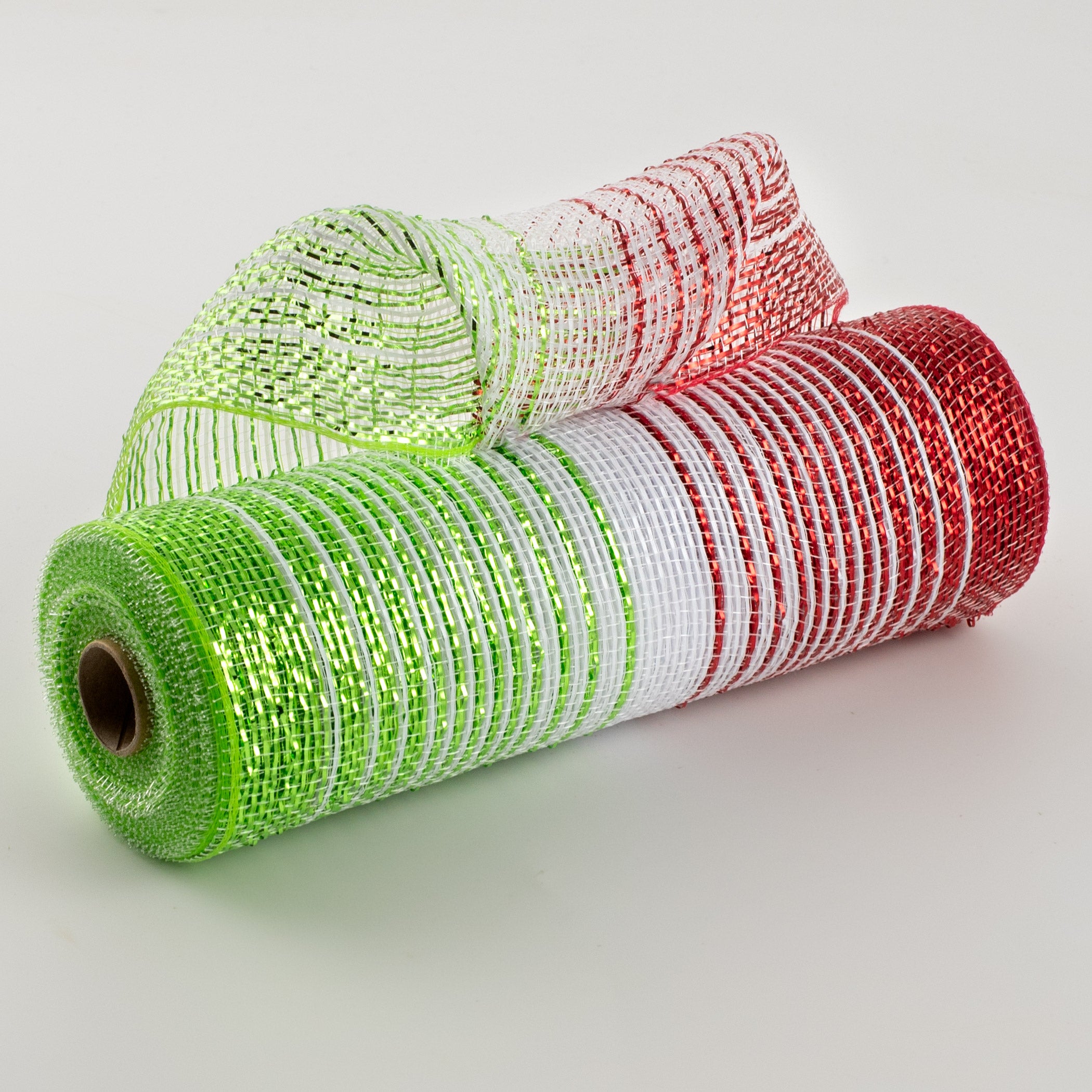 10" Poly Deco Mesh: Metallic Christmas White Ombré Item Number: XB98010-09