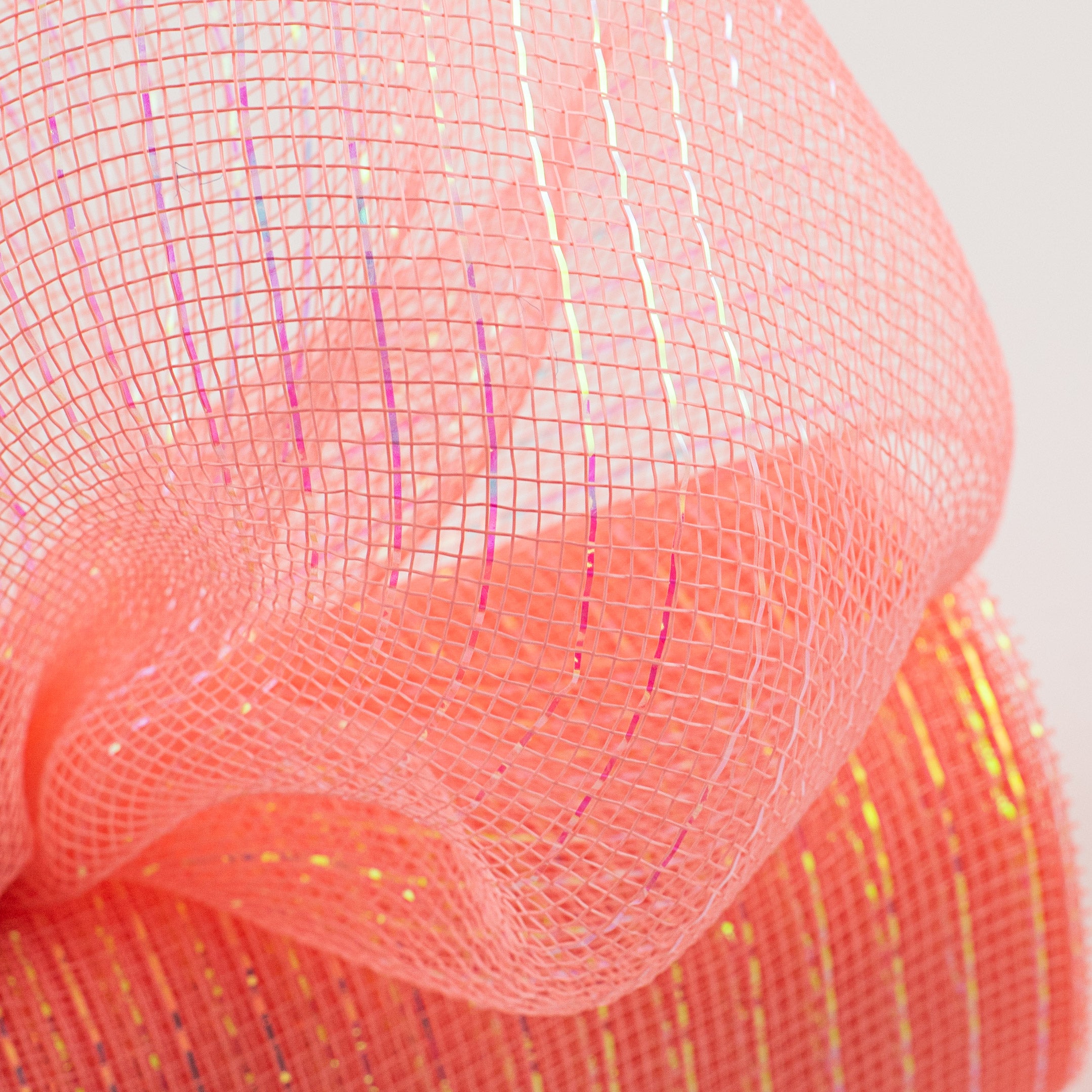 10" Poly Deco Mesh: Metallic Coral Lifestyle Photo