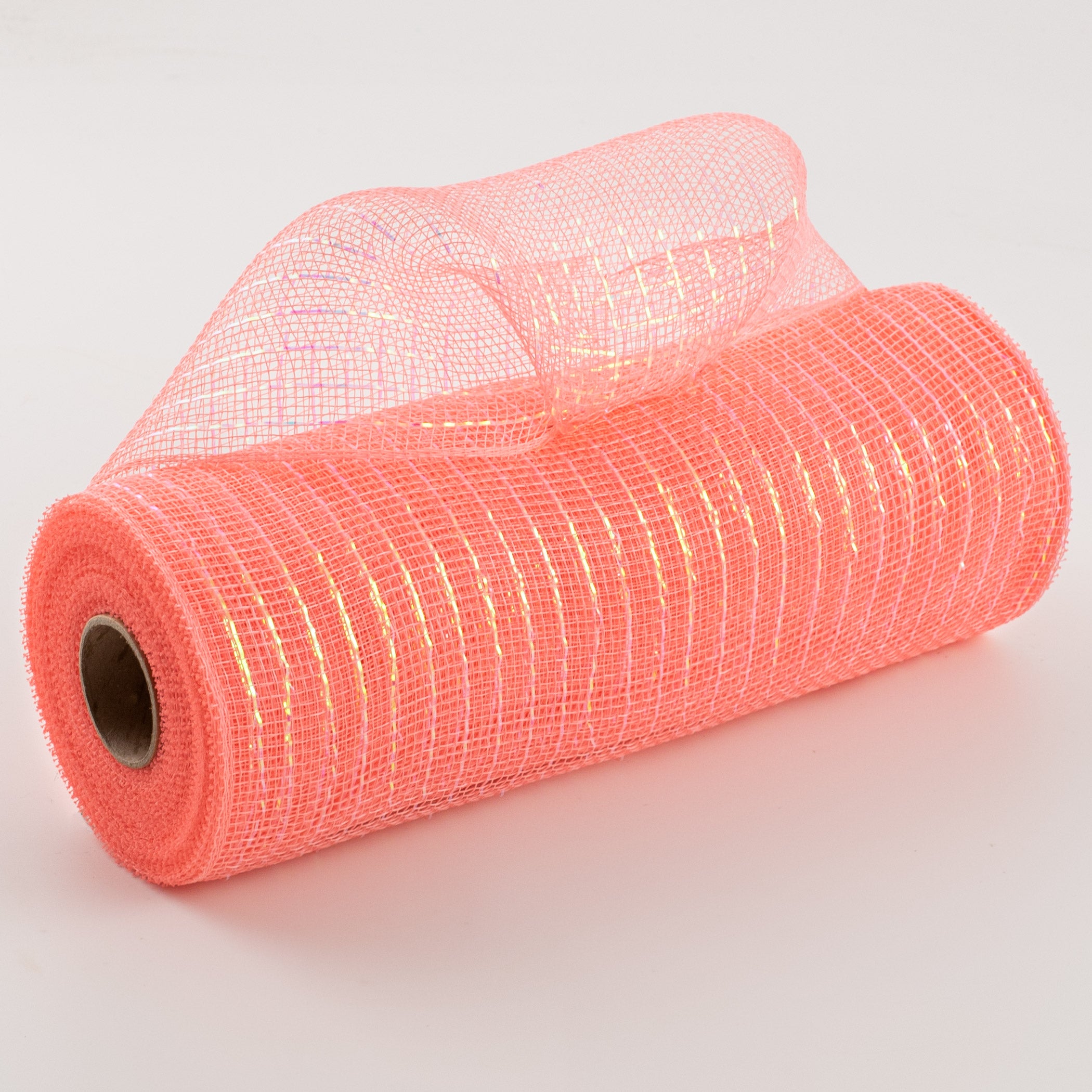 10" Poly Deco Mesh: Metallic Coral Item Number: RE1301MN
