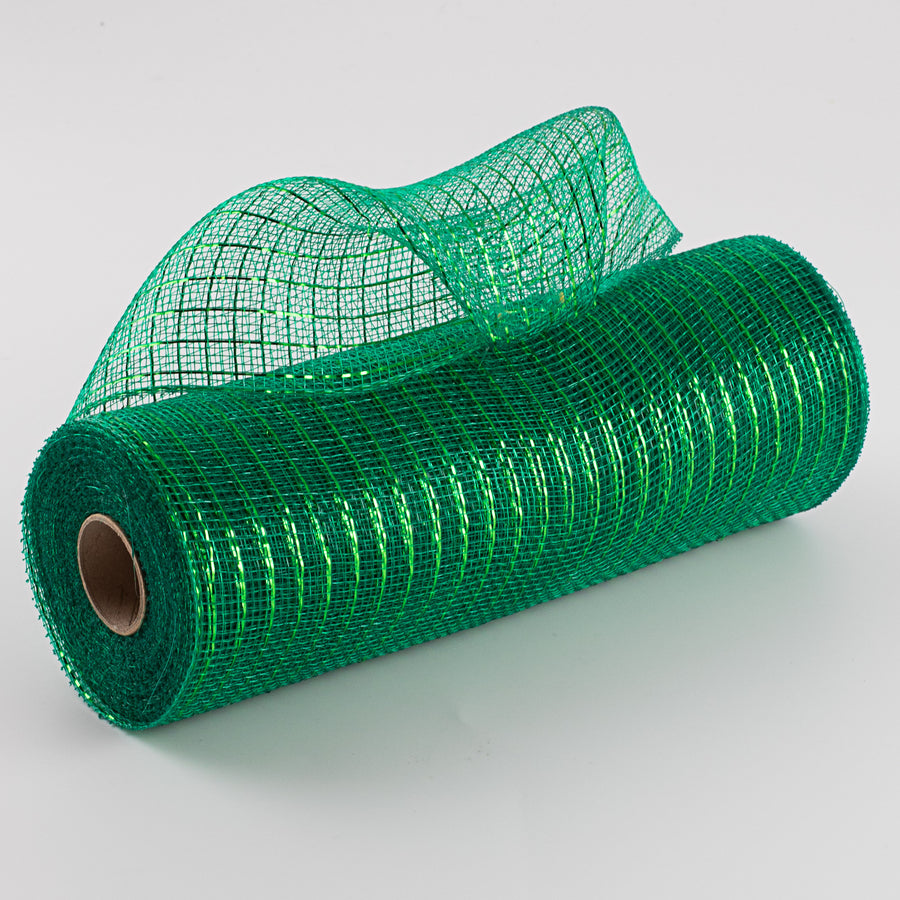 10" Poly Deco Mesh: Metallic Emerald Green Item Number: RE130106