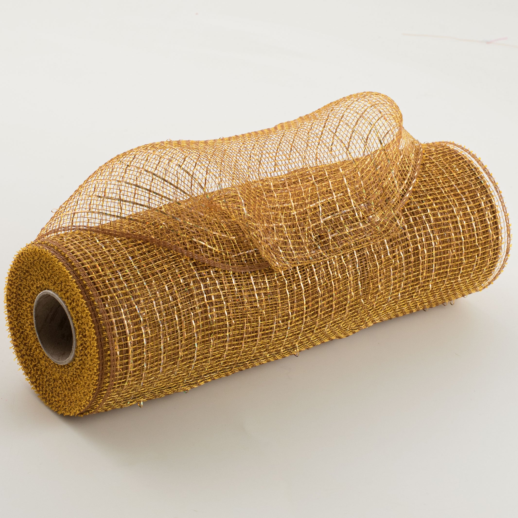 10" Poly Deco Mesh: Metallic Gold/Brown Item Number: RE130163