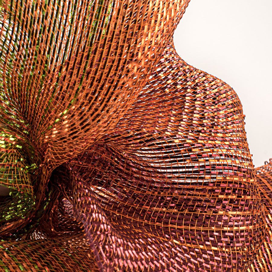21" Poly Deco Mesh: Metallic Harvest Ombré Lifestyle Photo